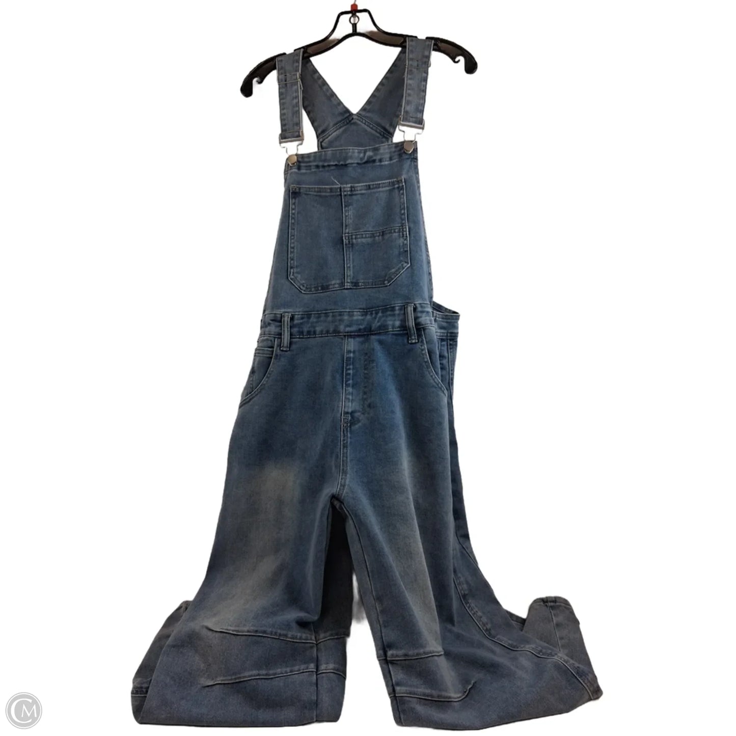 Overalls By Clothes Mentor In Blue Denim, Size: L