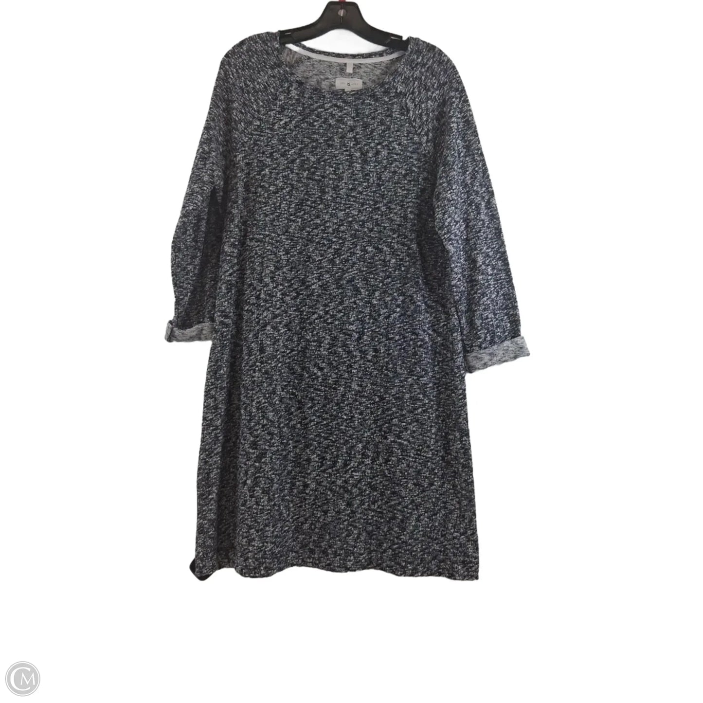 Dress Casual Midi By Lou And Grey In Blue & White, Size: M