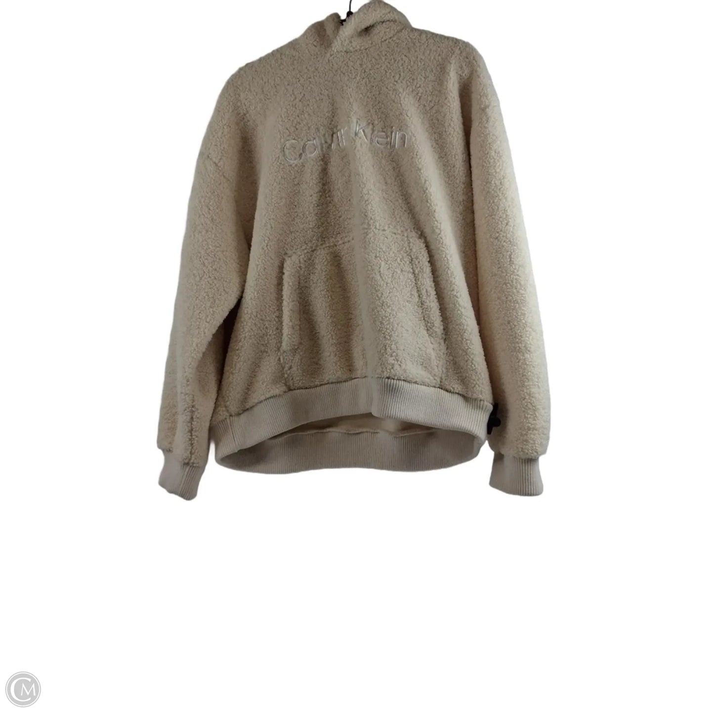 Jacket Faux Fur & Sherpa By Calvin Klein In Ivory, Size: M