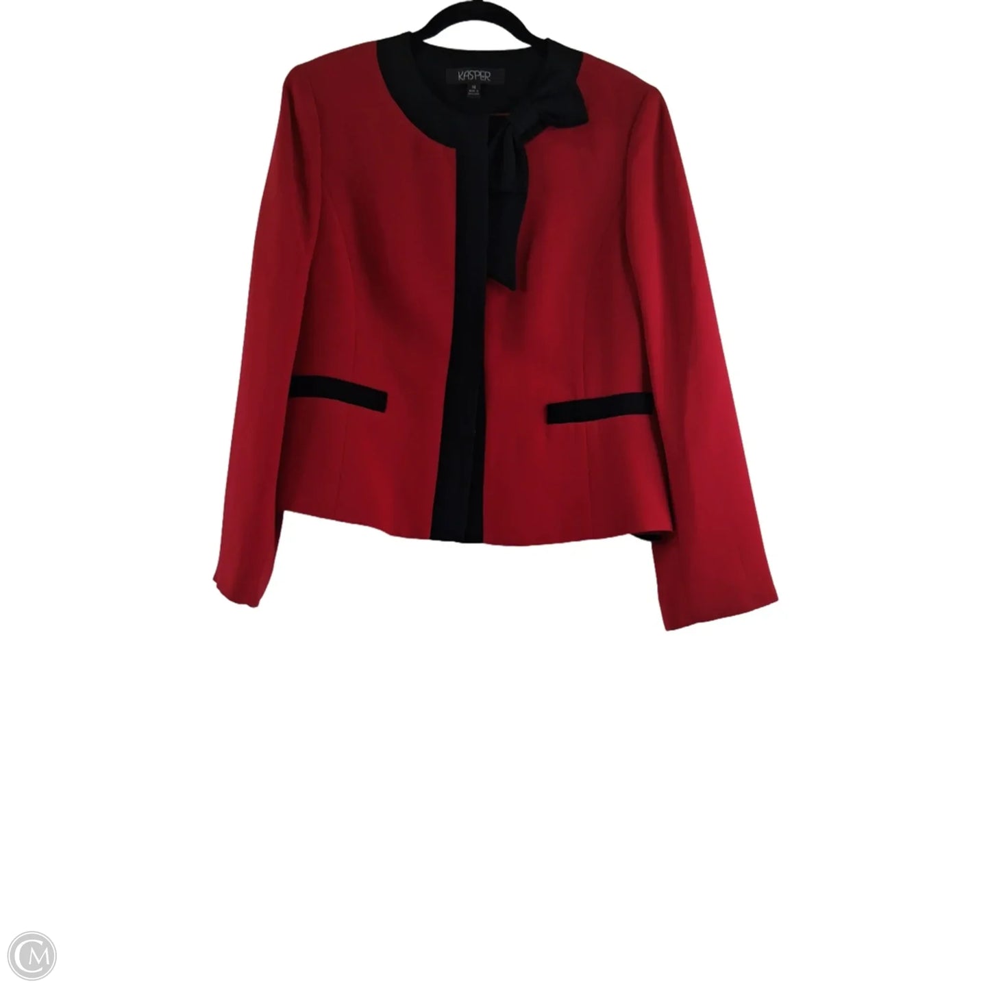 Blazer By Kasper In Black & Red, Size: Xl