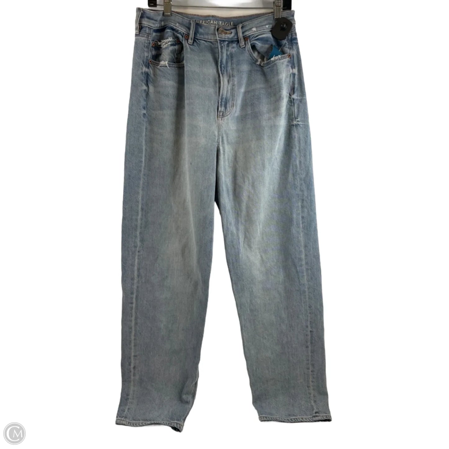 Jeans Boyfriend By American Eagle In Blue Denim, Size: 12