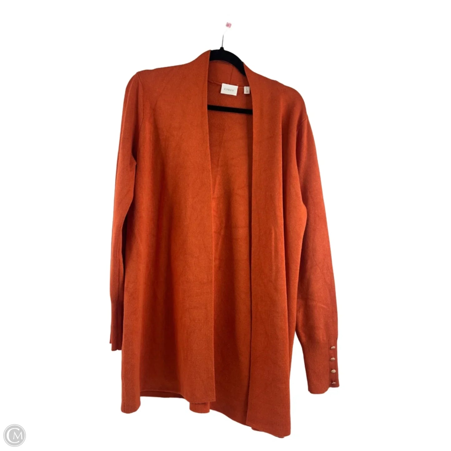 Sweater Cardigan By Cyrus In Orange, Size: L