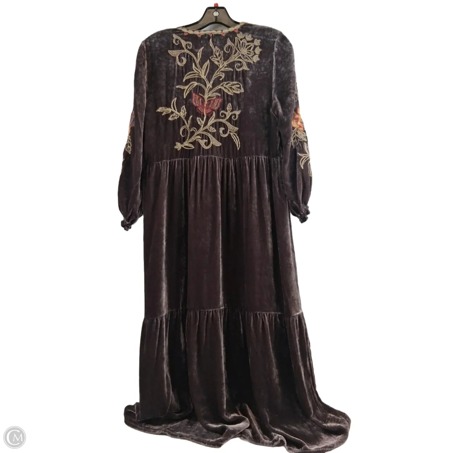 Dress Casual Midi By Johnny Was In Brown & Tan, Size: Xs