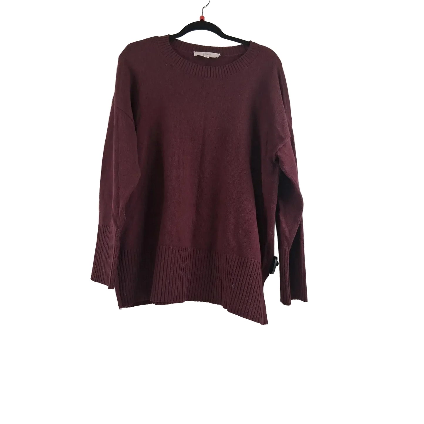 Sweater By Loft In Maroon, Size: L