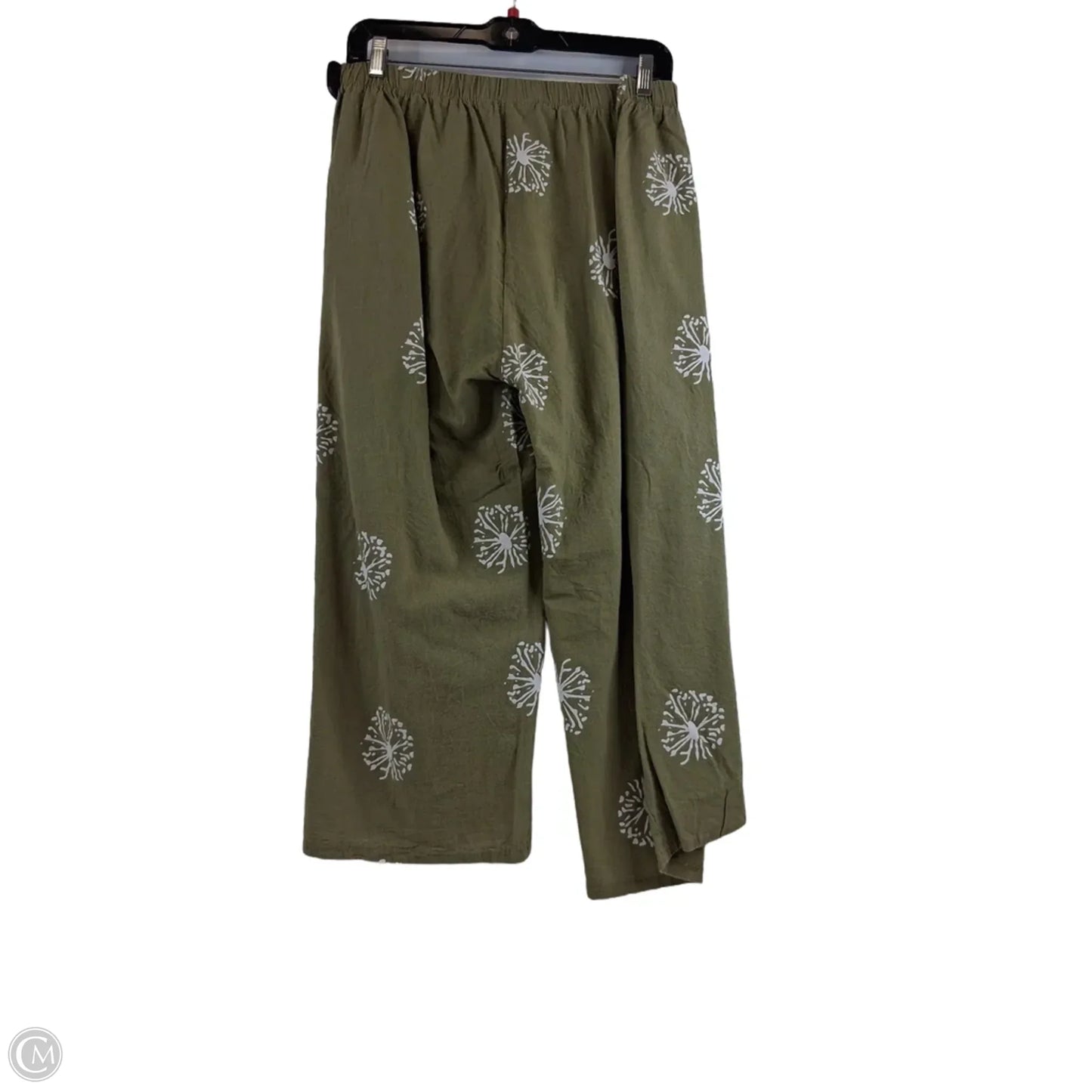 Capris By Cmf In Green & White, Size: 12