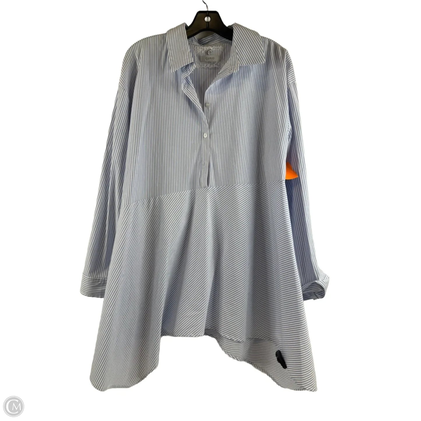 Tunic Long Sleeve By Cupio In Striped Pattern, Size: L
