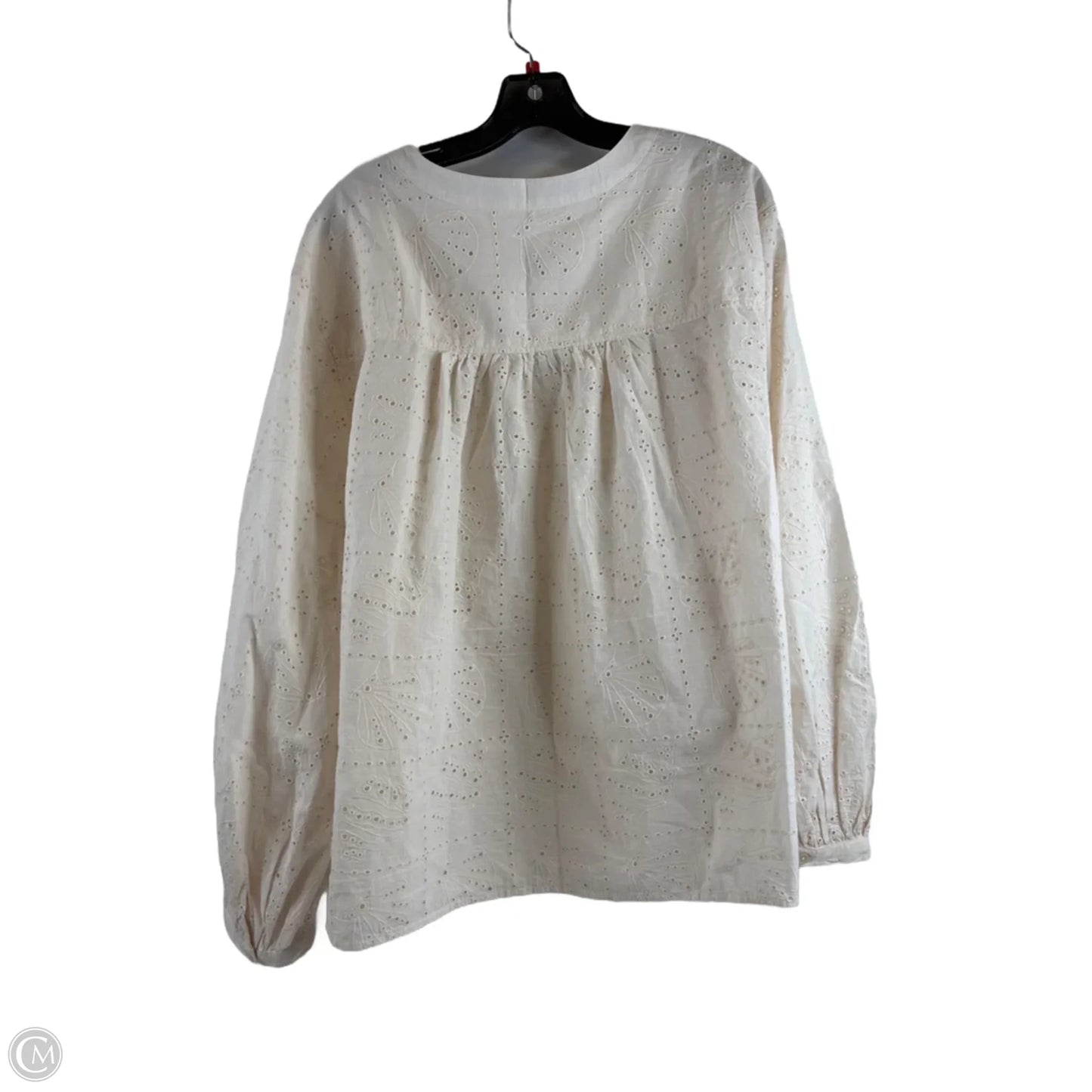 Top Long Sleeve By Universal Thread In Cream, Size: Xxl