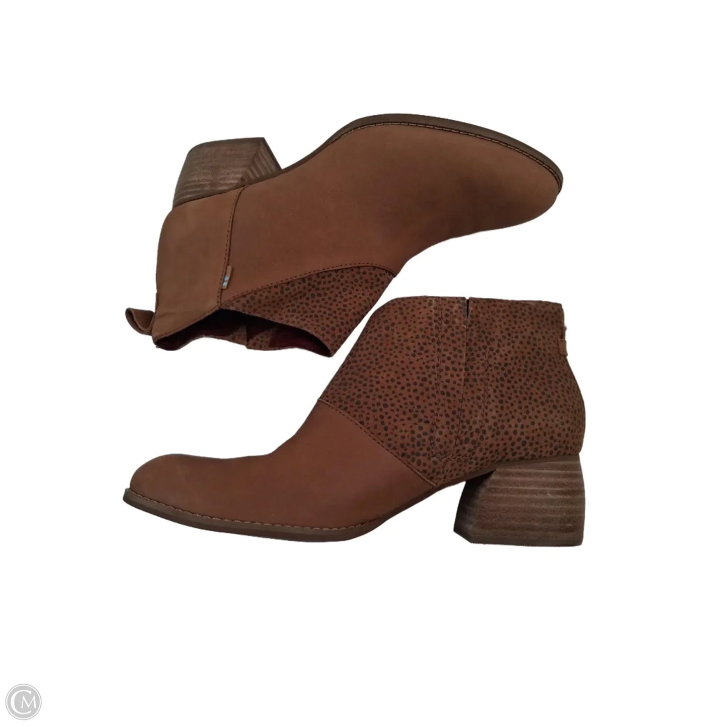 Boots Ankle Heels By Toms In Brown, Size: 8.5