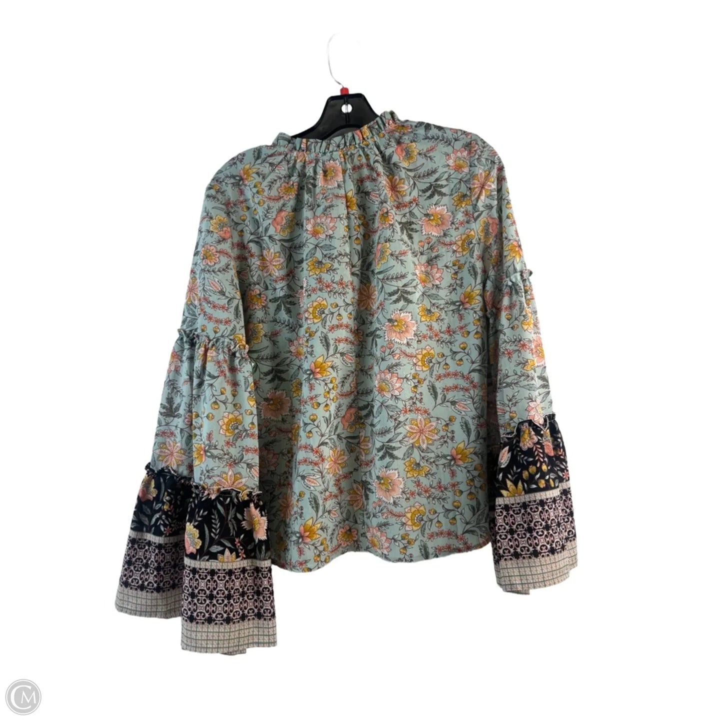 Top Long Sleeve By Love Stitch In Green & Orange, Size: S