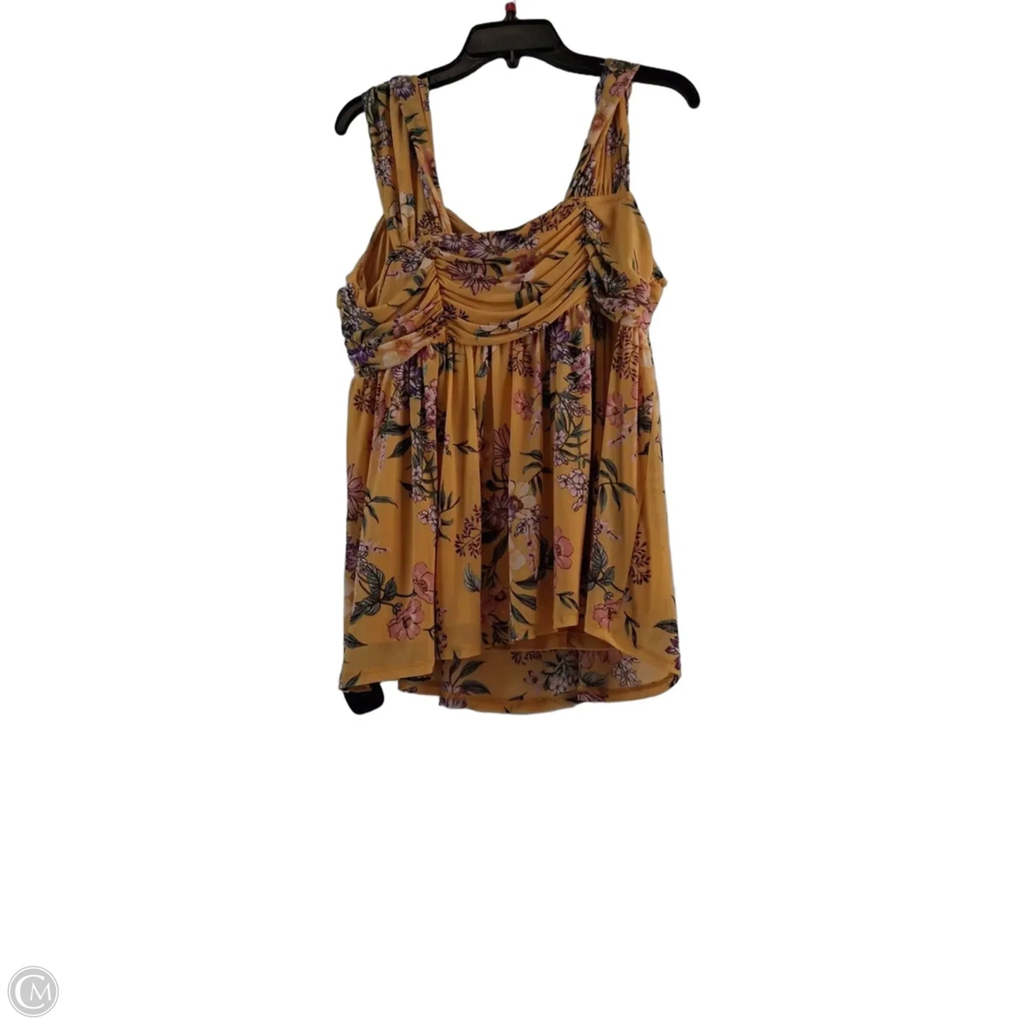 Top Sleeveless By Torrid In Purple & Yellow, Size: 1x