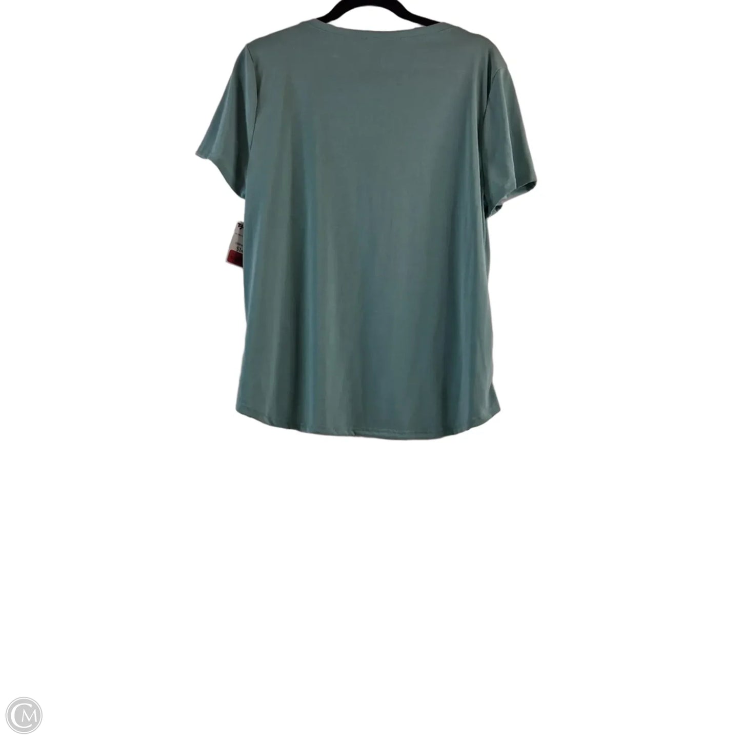 Top Short Sleeve Basic By Green Cotton In Green, Size: L
