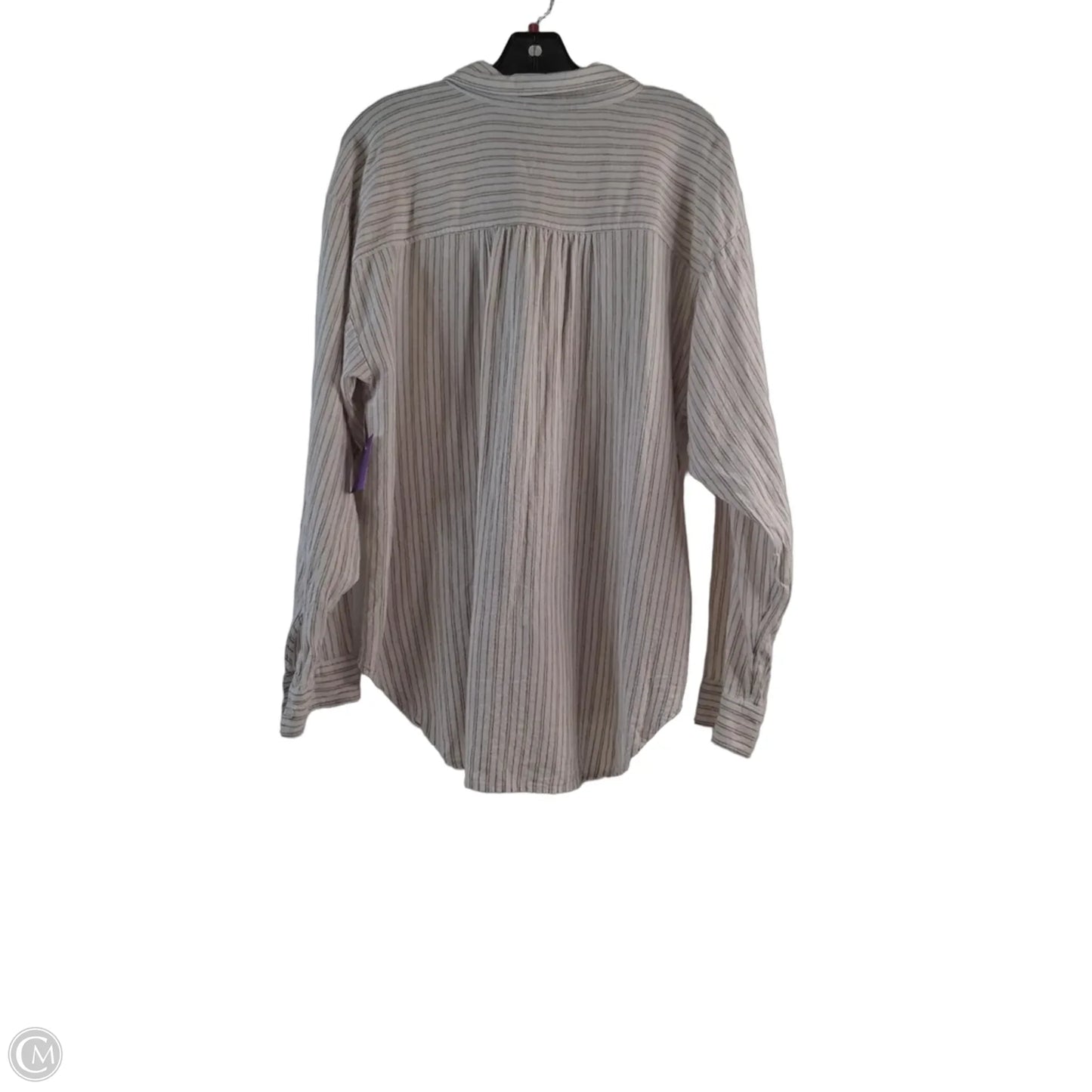 Top Long Sleeve By Loft In Striped Pattern, Size: L
