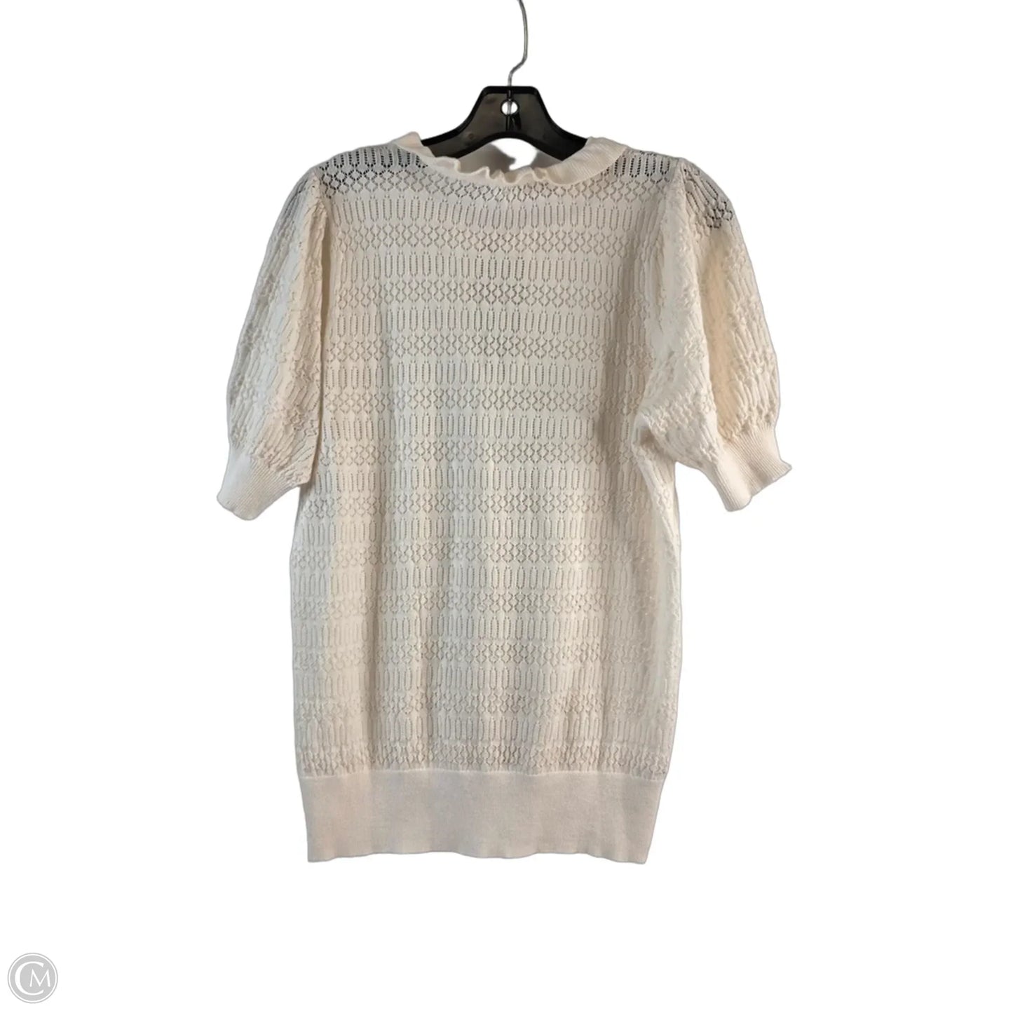Top Short Sleeve By Loft In Cream, Size: M