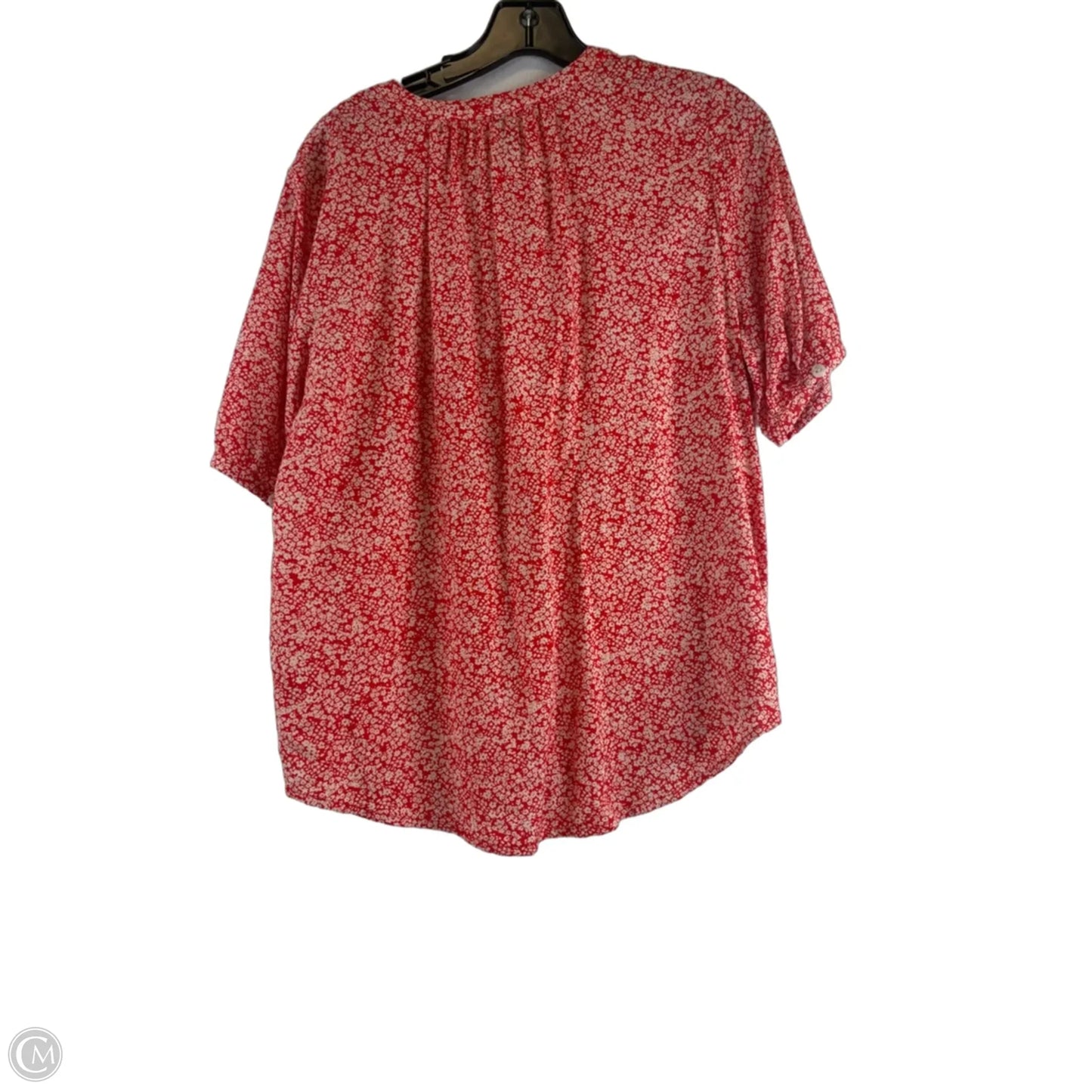 Top Short Sleeve By Universal Thread In Orange & White, Size: S