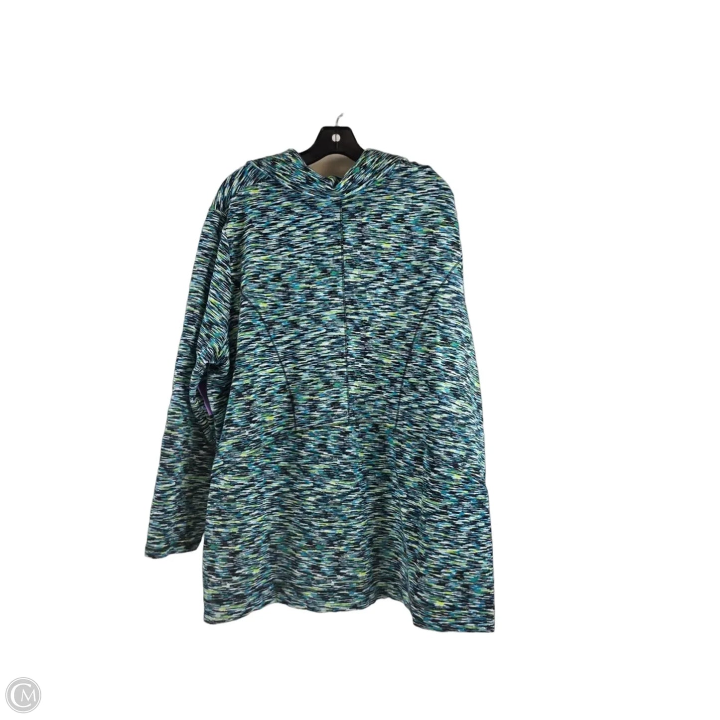 Athletic Jacket By Catherines In Green & Yellow, Size: 2x