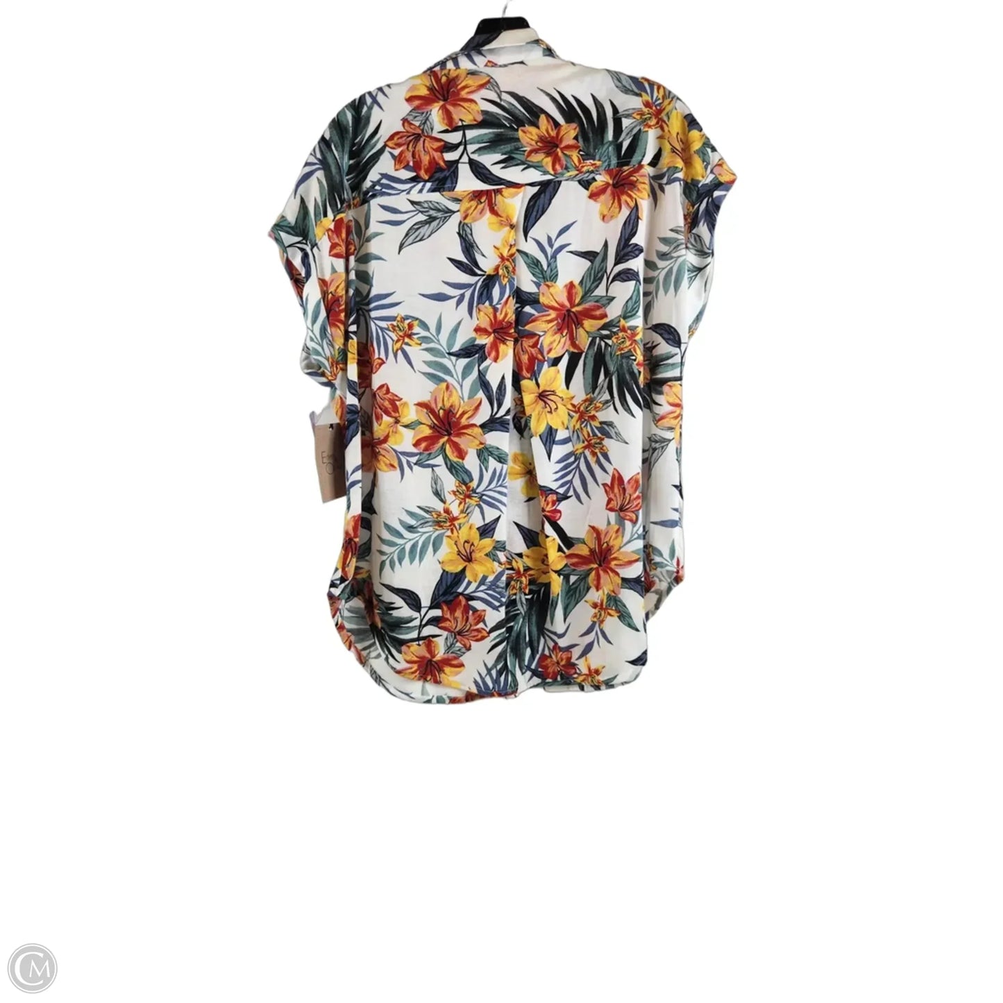 Top Short Sleeve By Eden & Olivia In Floral Print, Size: L