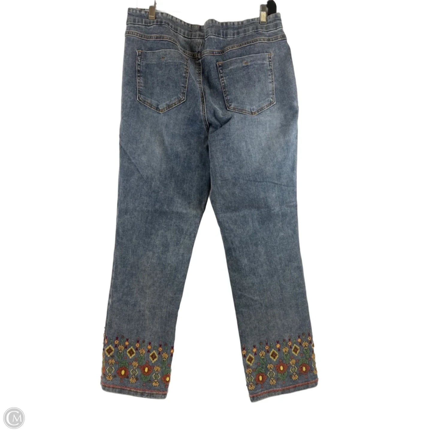 Jeans Straight By Tribal In Blue Denim, Size: 12