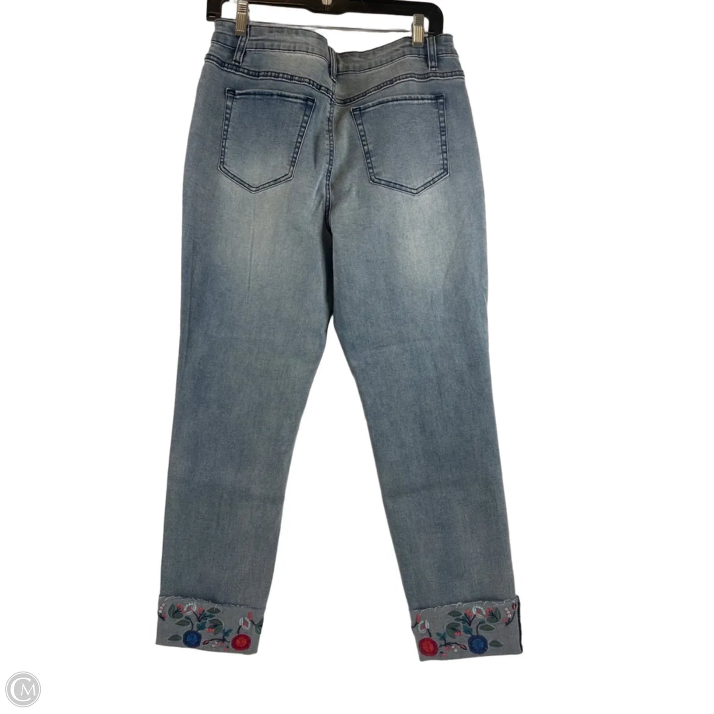 Jeans Skinny By Tribal In Blue Denim, Size: 10