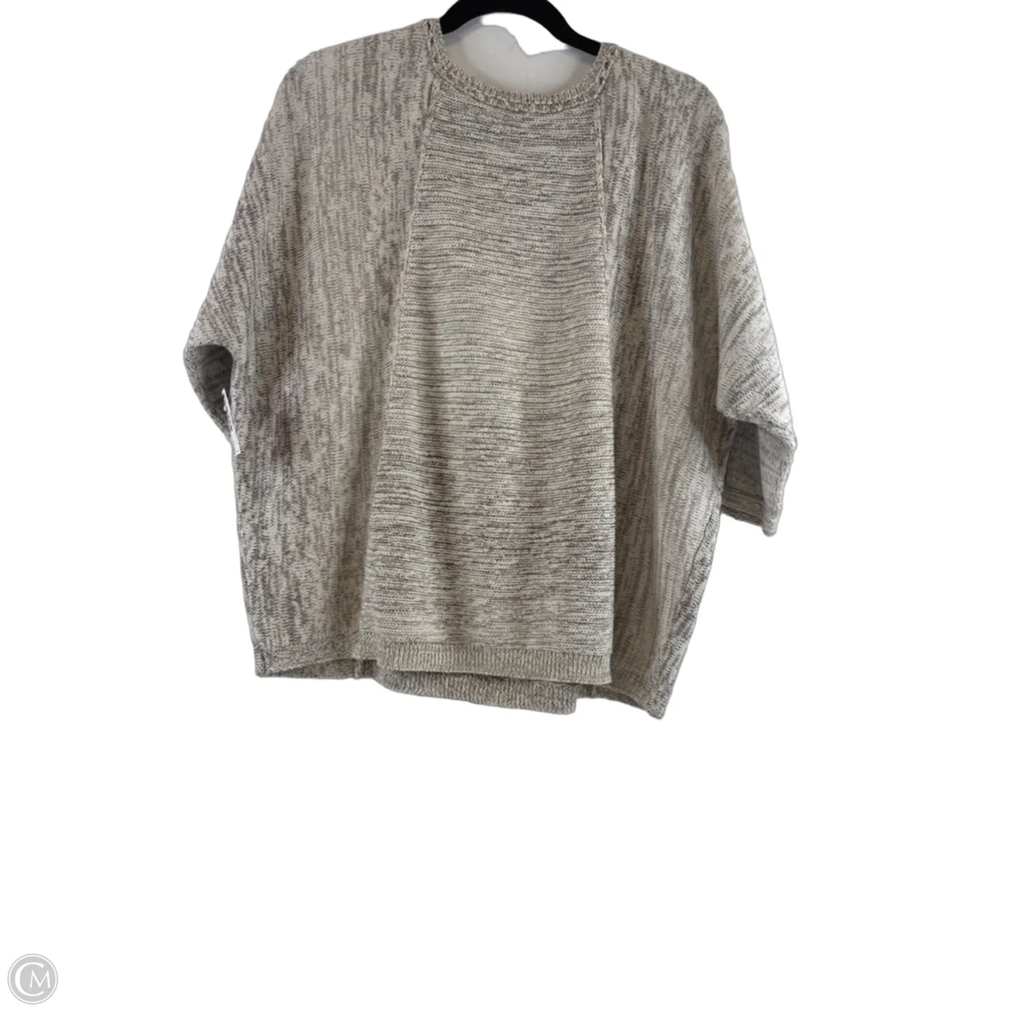 Sweater Short Sleeve By Pure Jill In Brown & White, Size: Xs