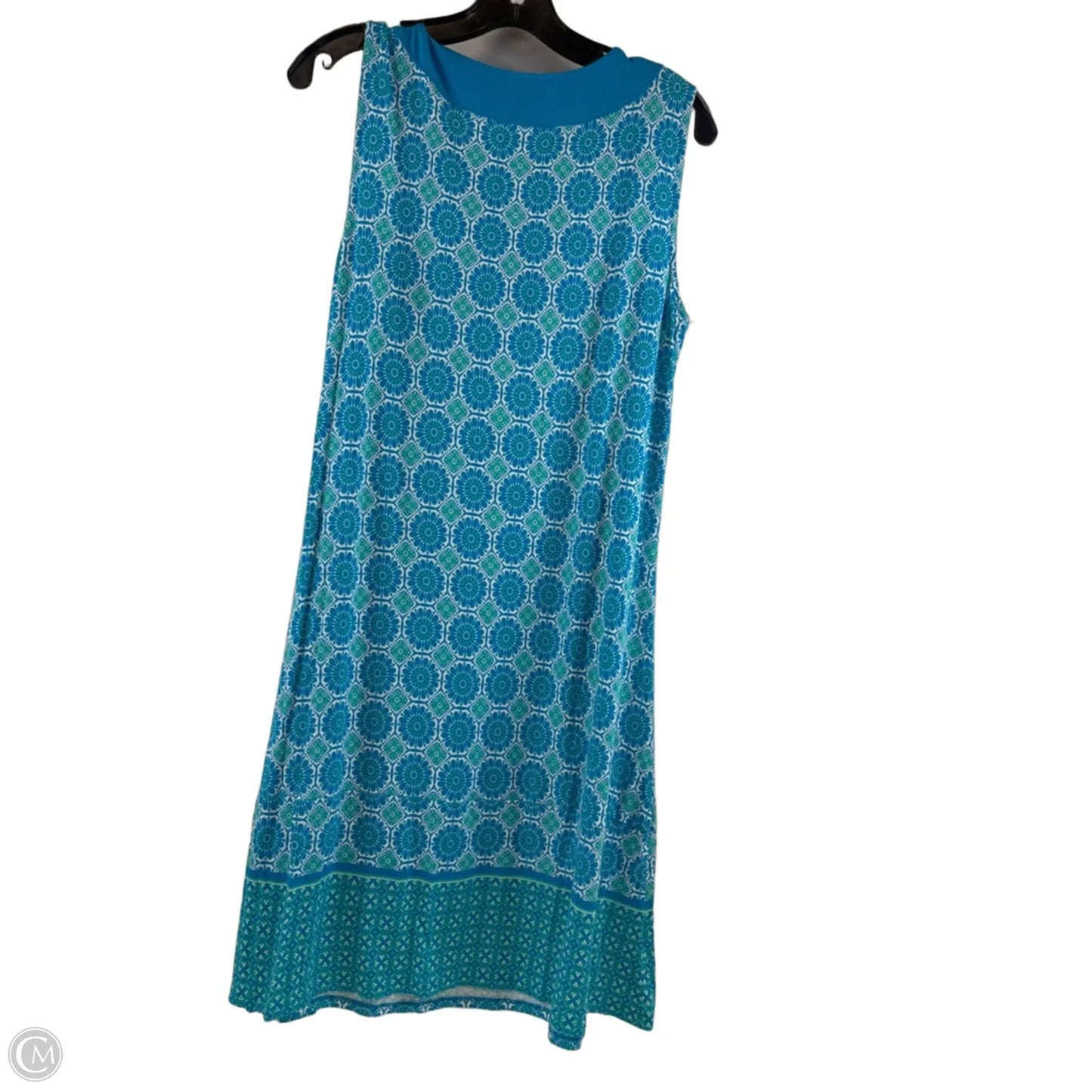 Dress Casual Midi By St Johns Bay In Blue & White, Size: Lp