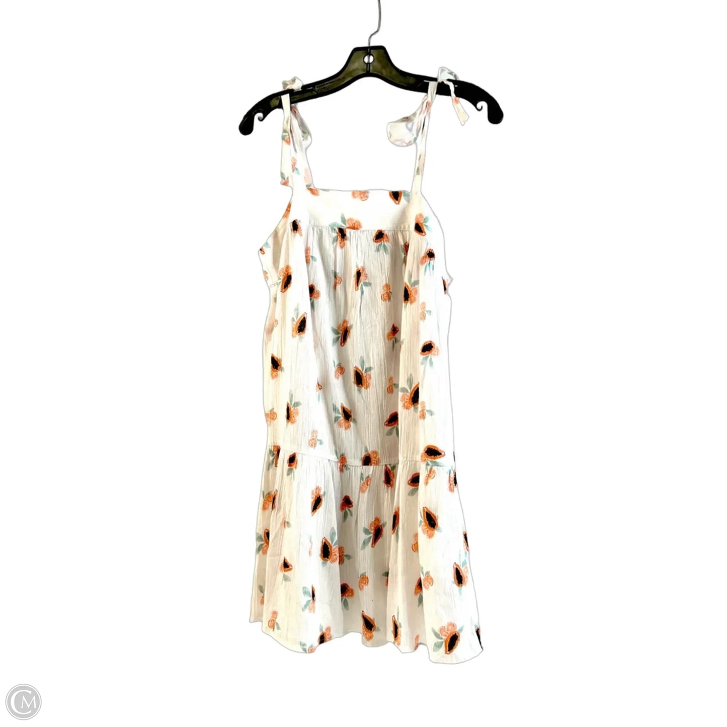 Swimwear Cover-up By Loft In Orange & White, Size: S