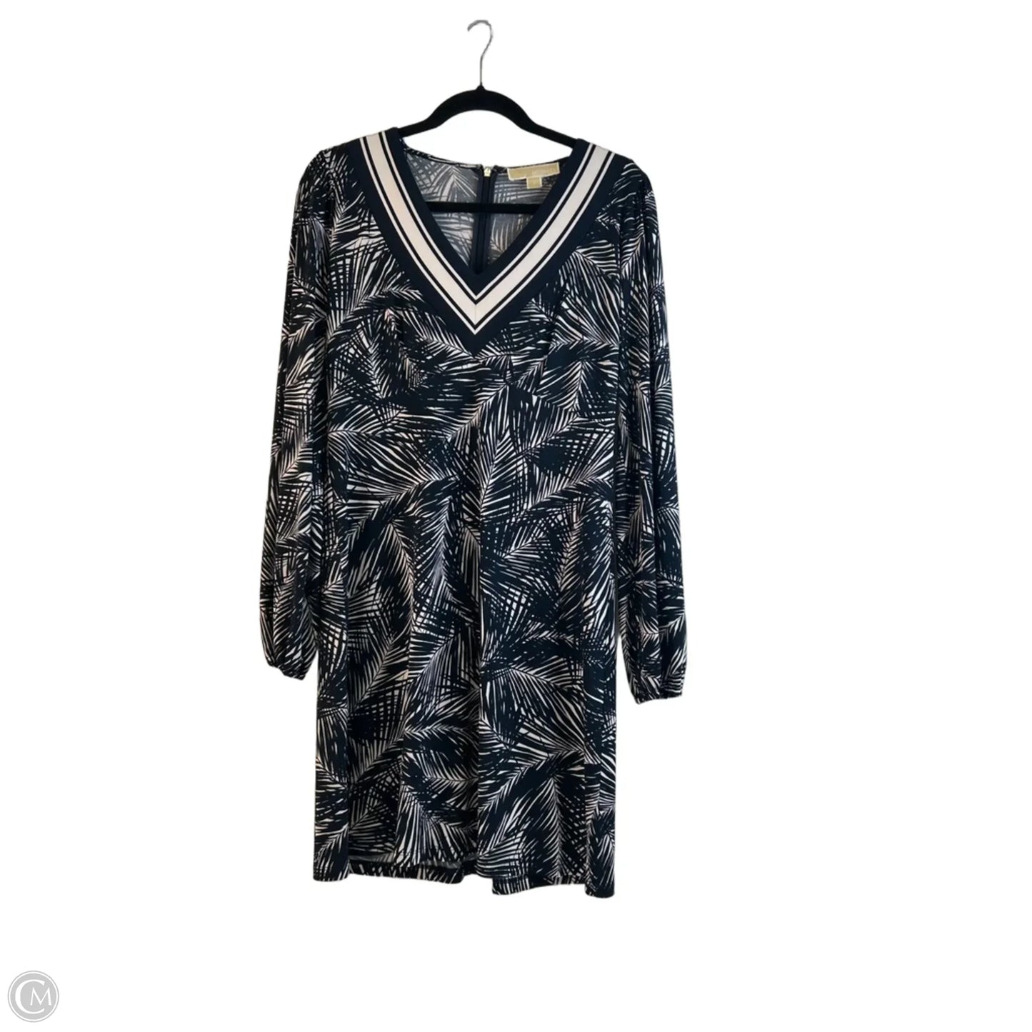 Dress Casual Midi By Michael By Michael Kors In Blue & White, Size: S
