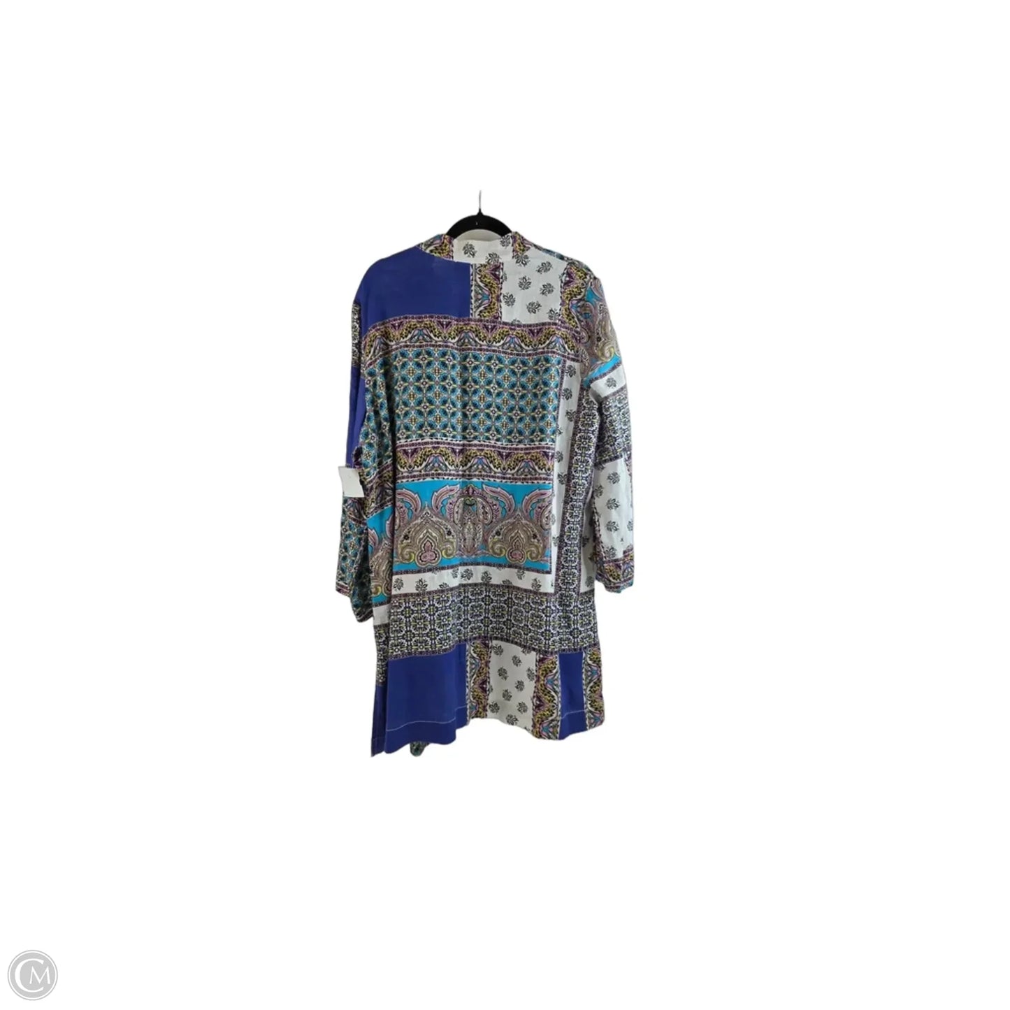 Kimono By Chicos In Blue & Yellow, Size: Xl