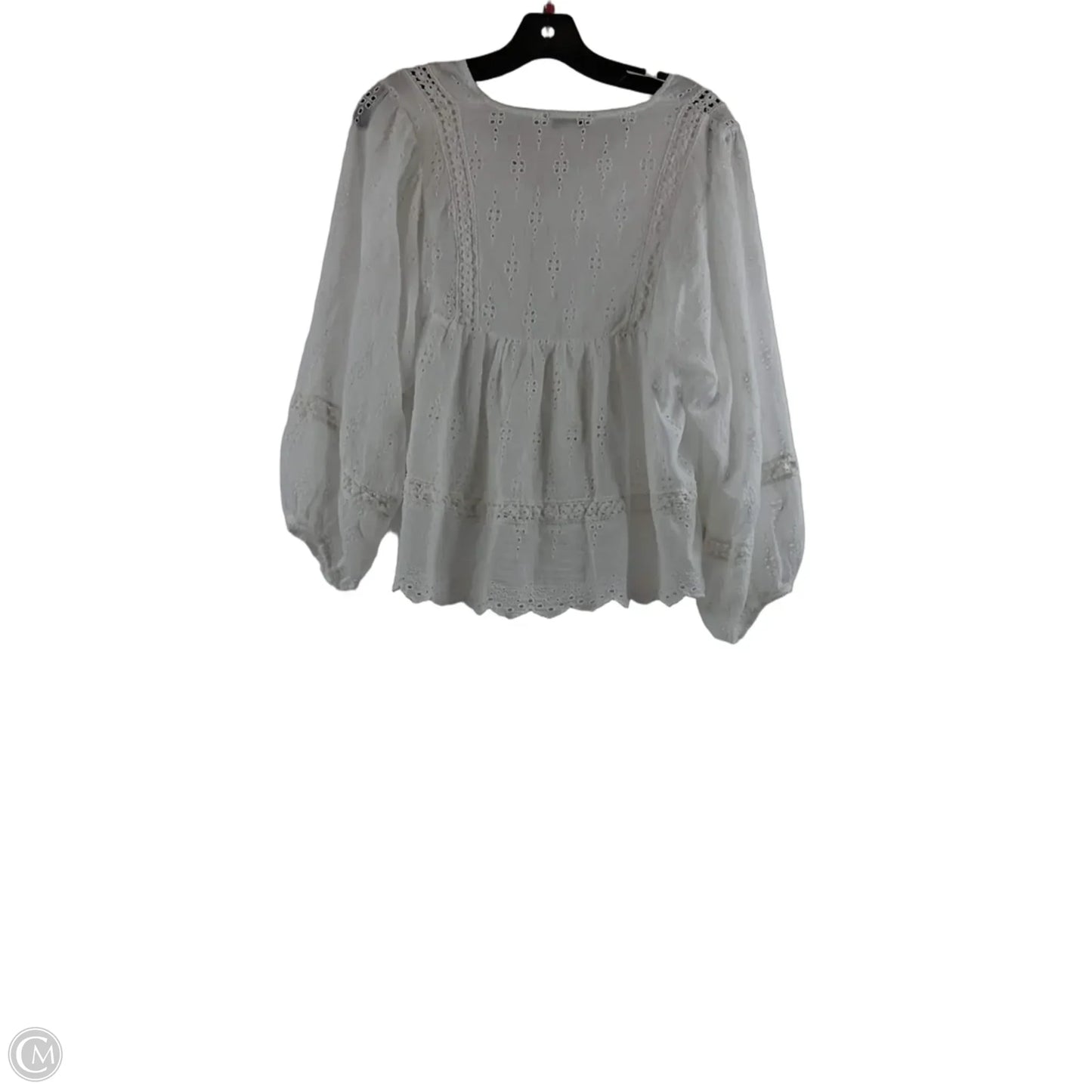 Top Long Sleeve By American Eagle In White, Size: S
