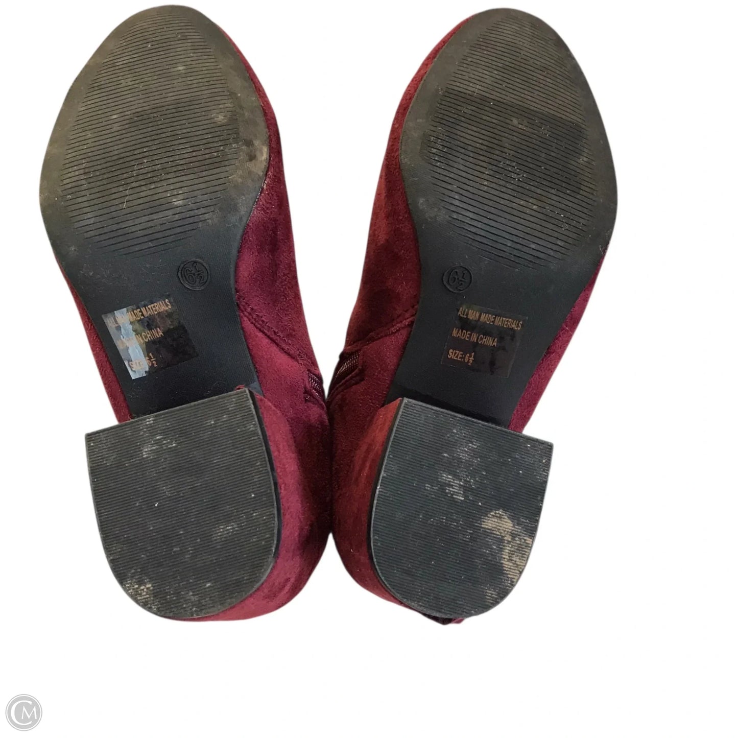 Boots Over-the-knee Heels By Wild Diva In Red, Size: 6.5