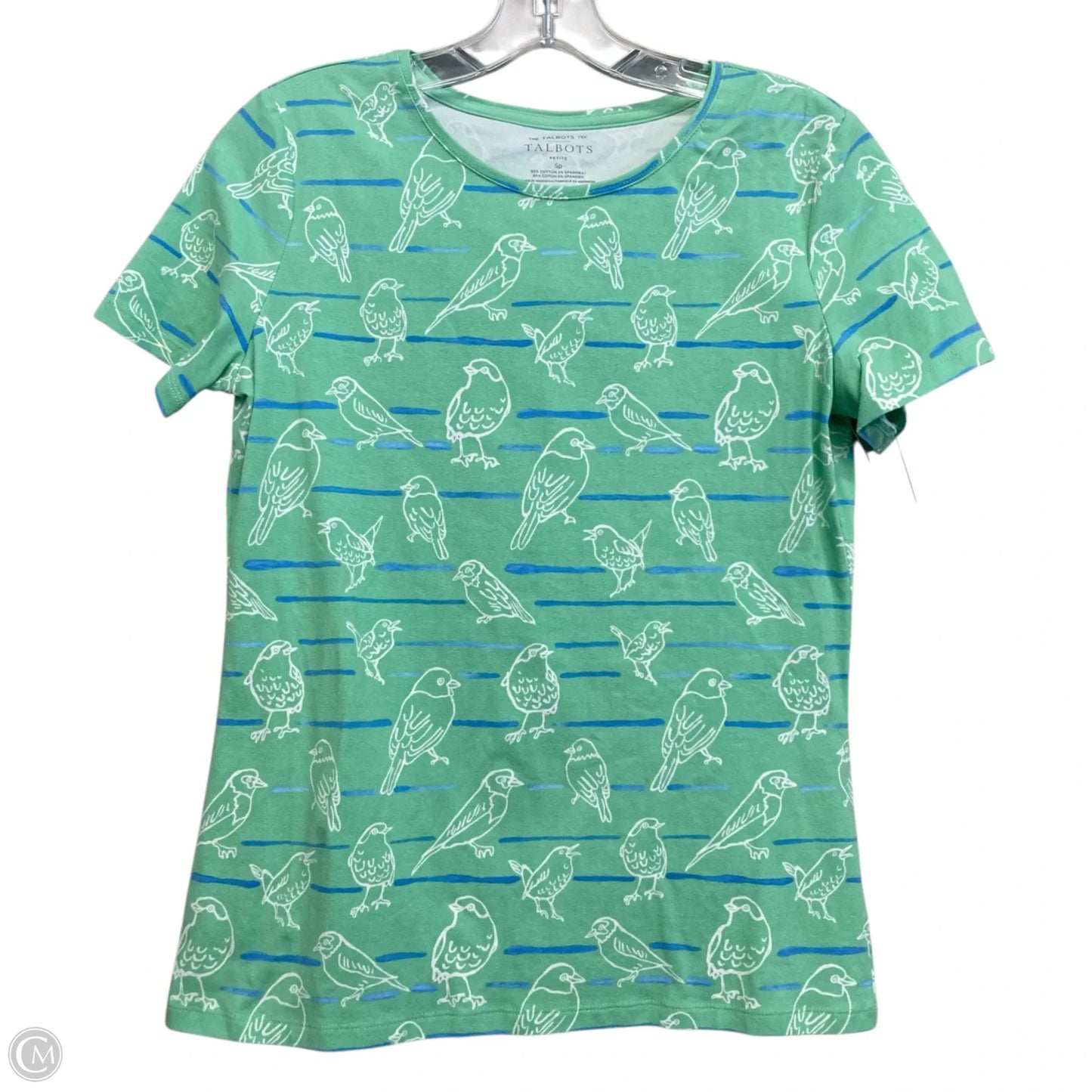 Top Short Sleeve Basic By Talbots In Green, Size: Sp