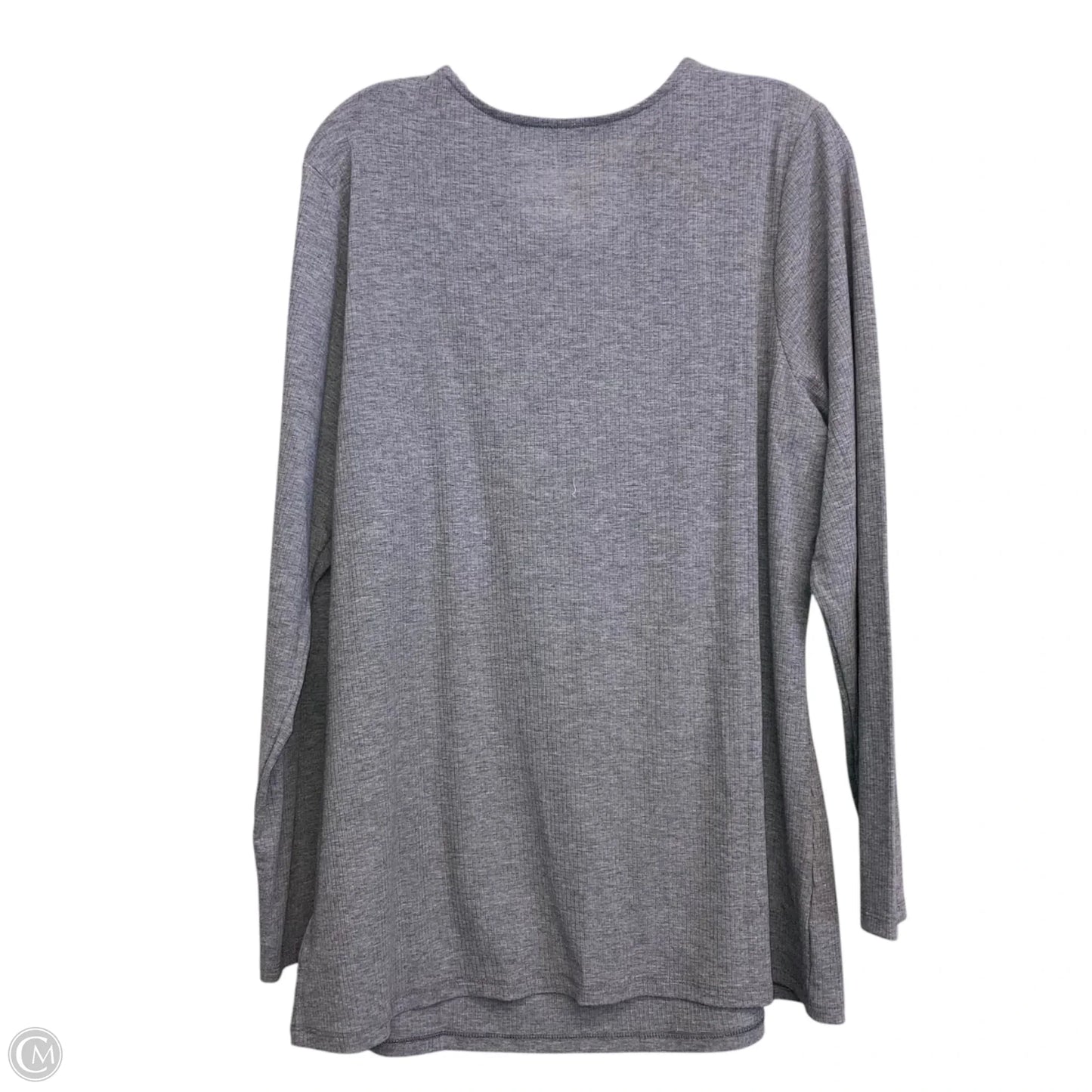Top Long Sleeve Basic By Torrid In Grey, Size: 3x