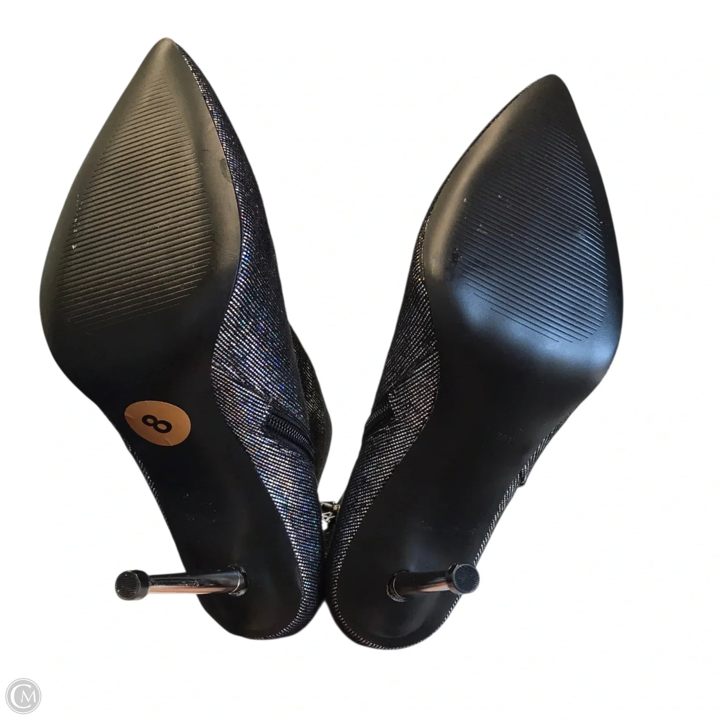 Boots Ankle Heels By Nine West In Silver, Size: 8