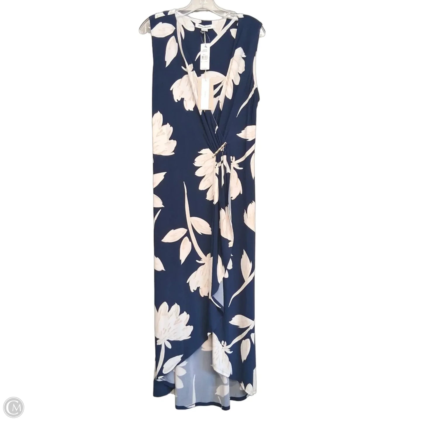 Dress Casual Maxi By Tommy Bahama In Blue & Tan, Size: L
