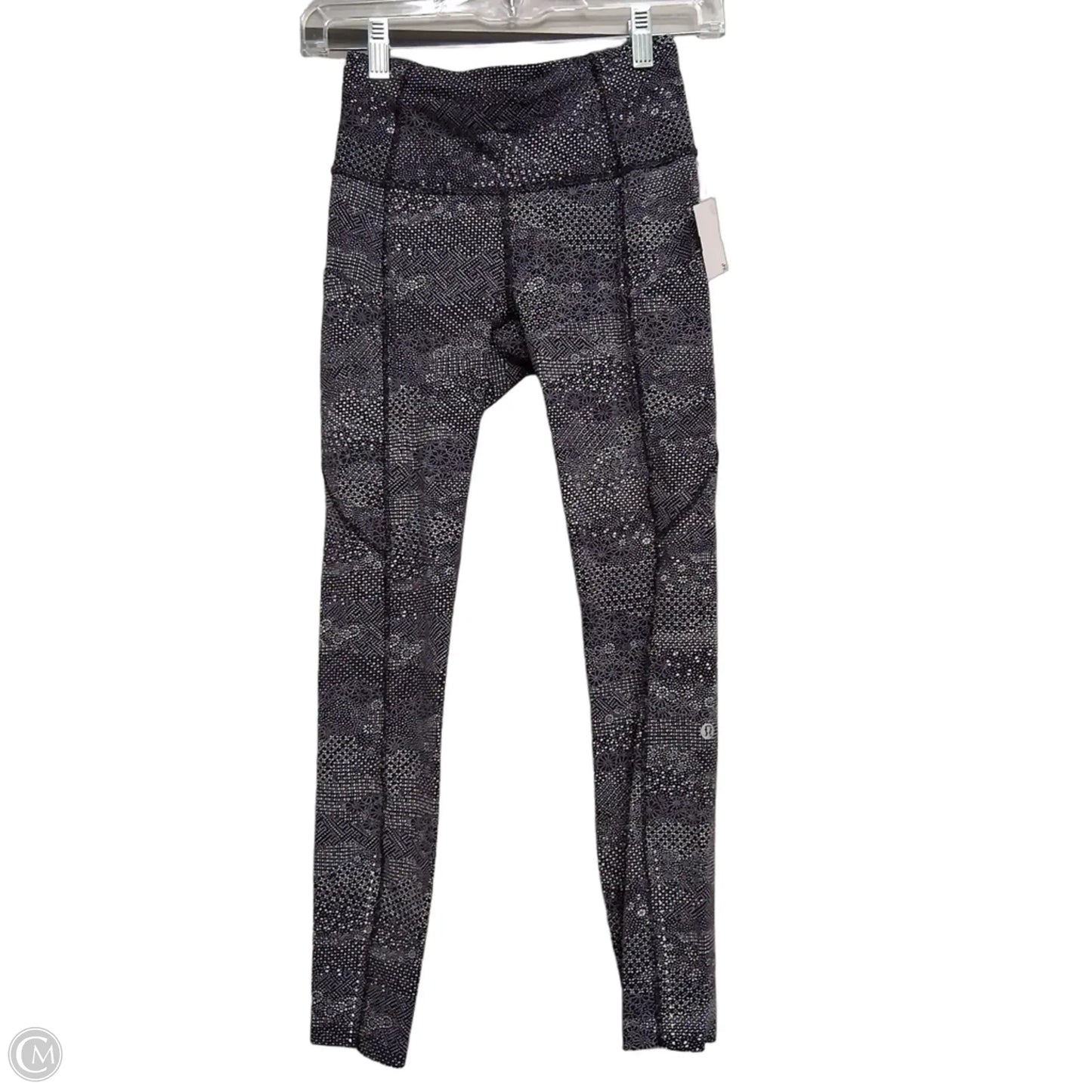 Athletic Leggings By Lululemon In Black & White, Size: S