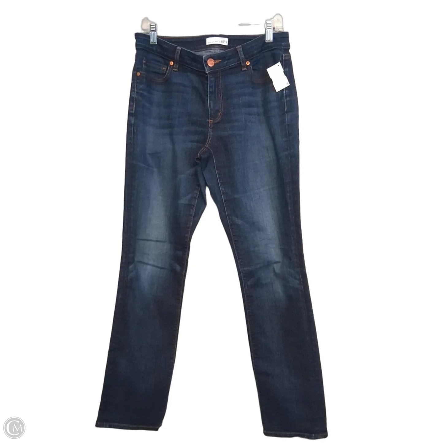 Jeans Straight By Loft In Blue Denim, Size: 8
