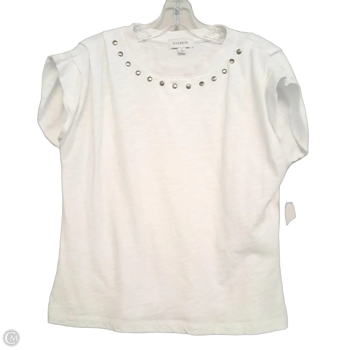 Top Short Sleeve By Evereve In White, Size: S