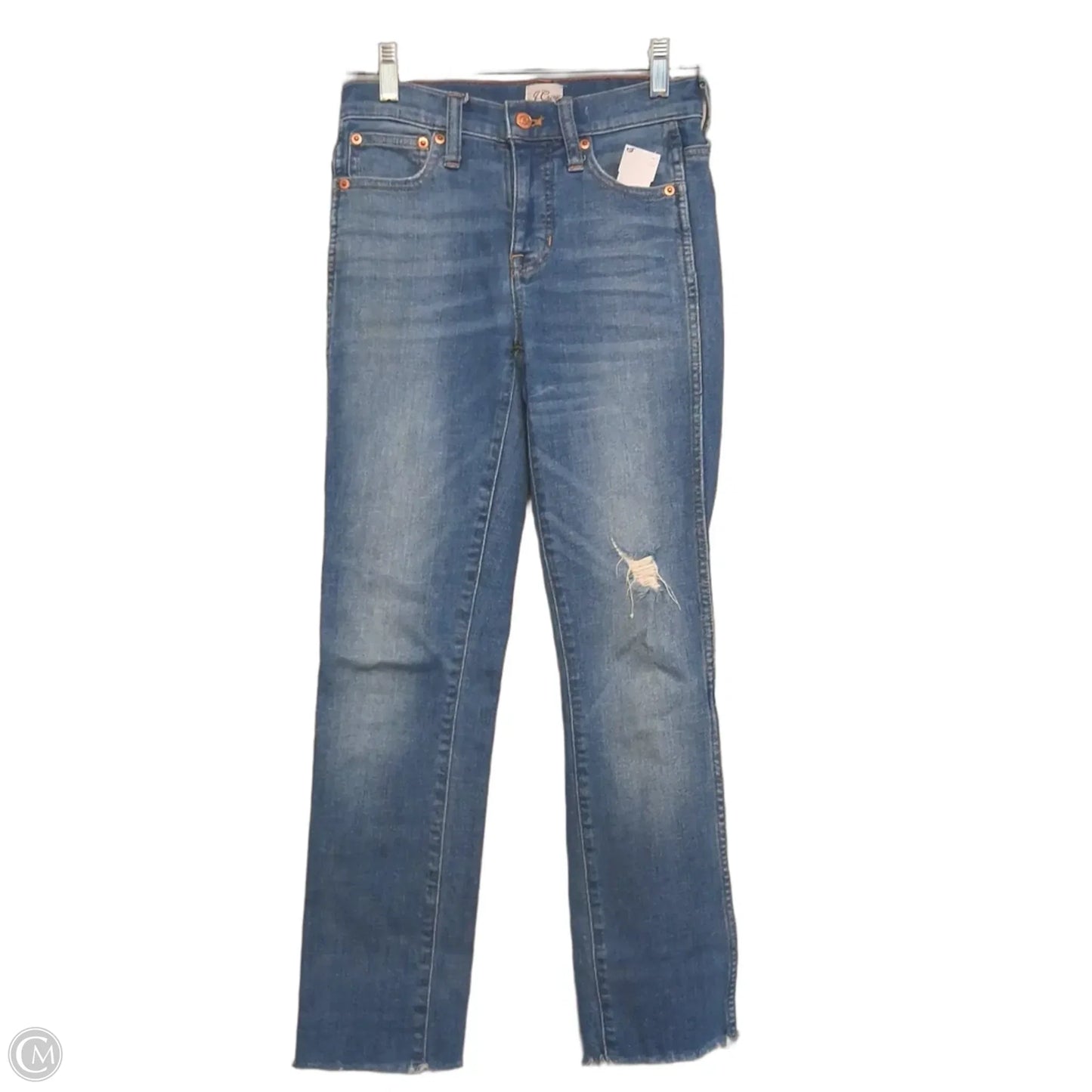 Jeans Straight By J. Crew In Blue Denim, Size: 0