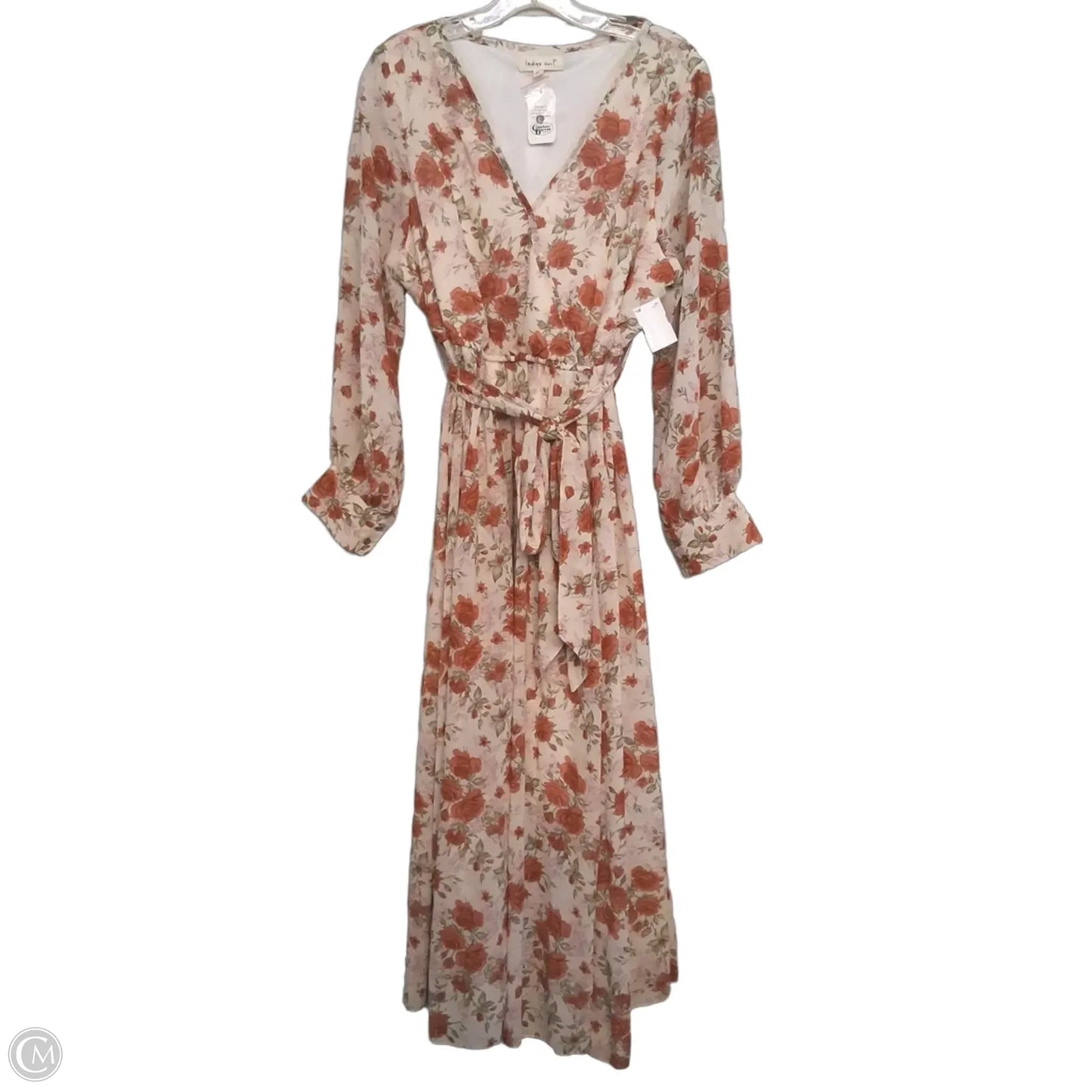 Dress Casual Maxi By Indigo Soul In Floral Print, Size: Xl