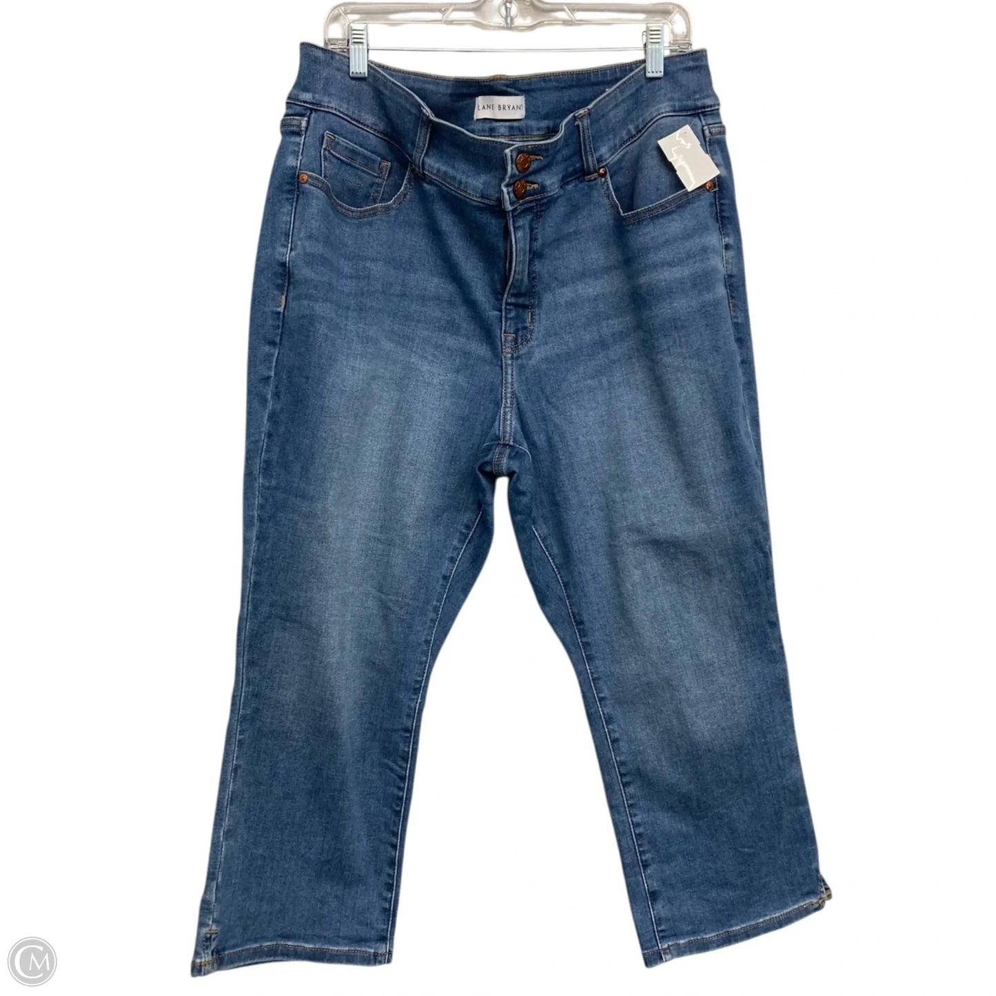 Jeans Cropped By Lane Bryant In Blue Denim, Size: 18