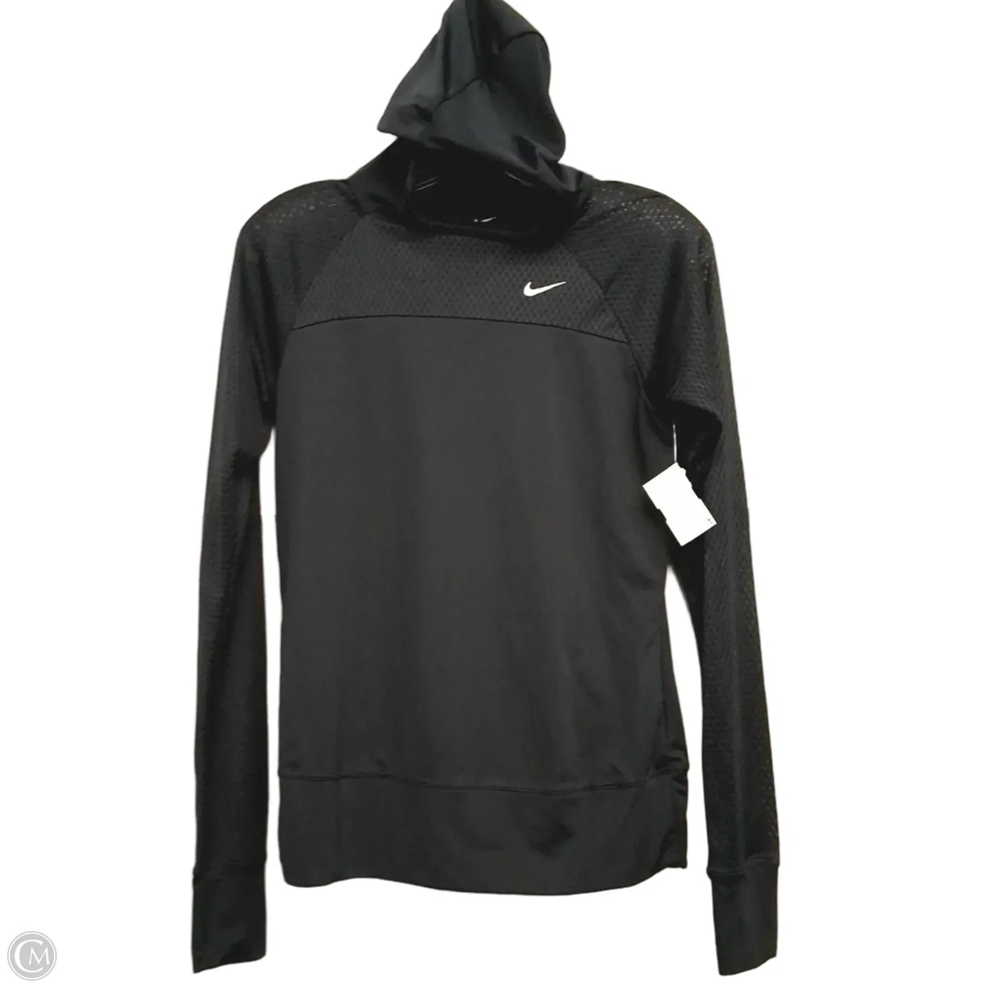 Athletic Top Long Sleeve Hoodie By Nike Apparel In Black, Size: S