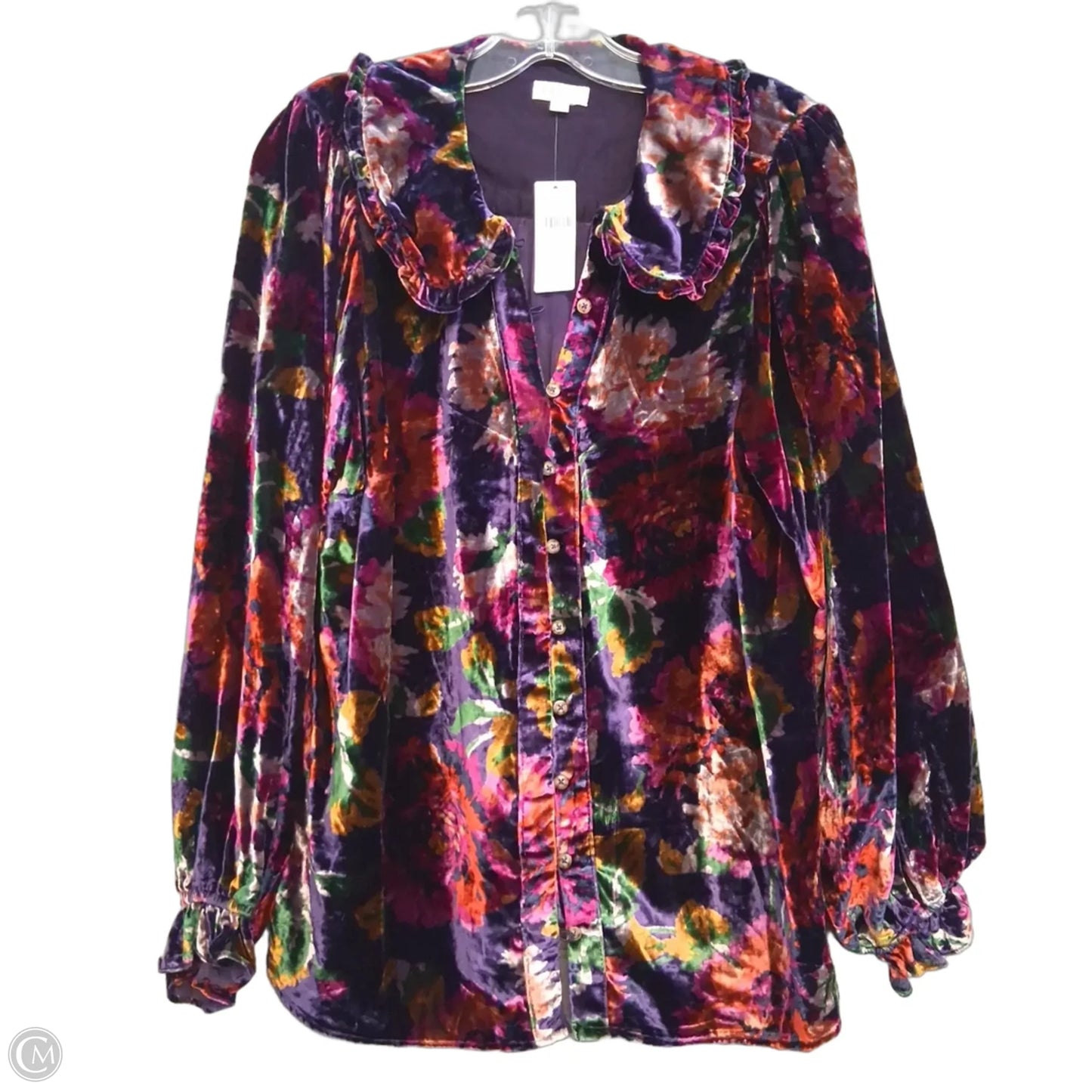 Top Long Sleeve By Pilcro In Purple, Size: 1x