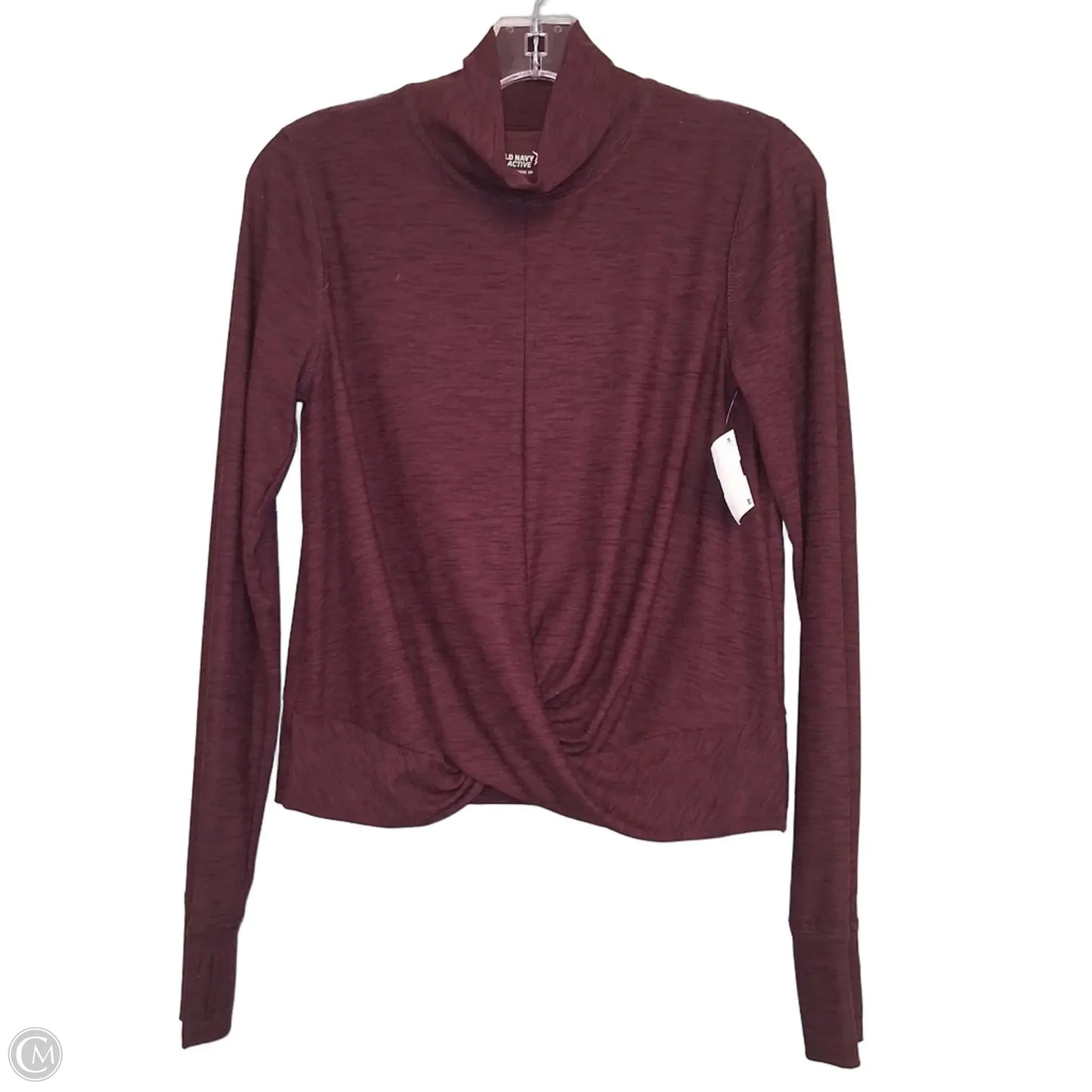 Athletic Top Long Sleeve Crewneck By Old Navy In Maroon, Size: S
