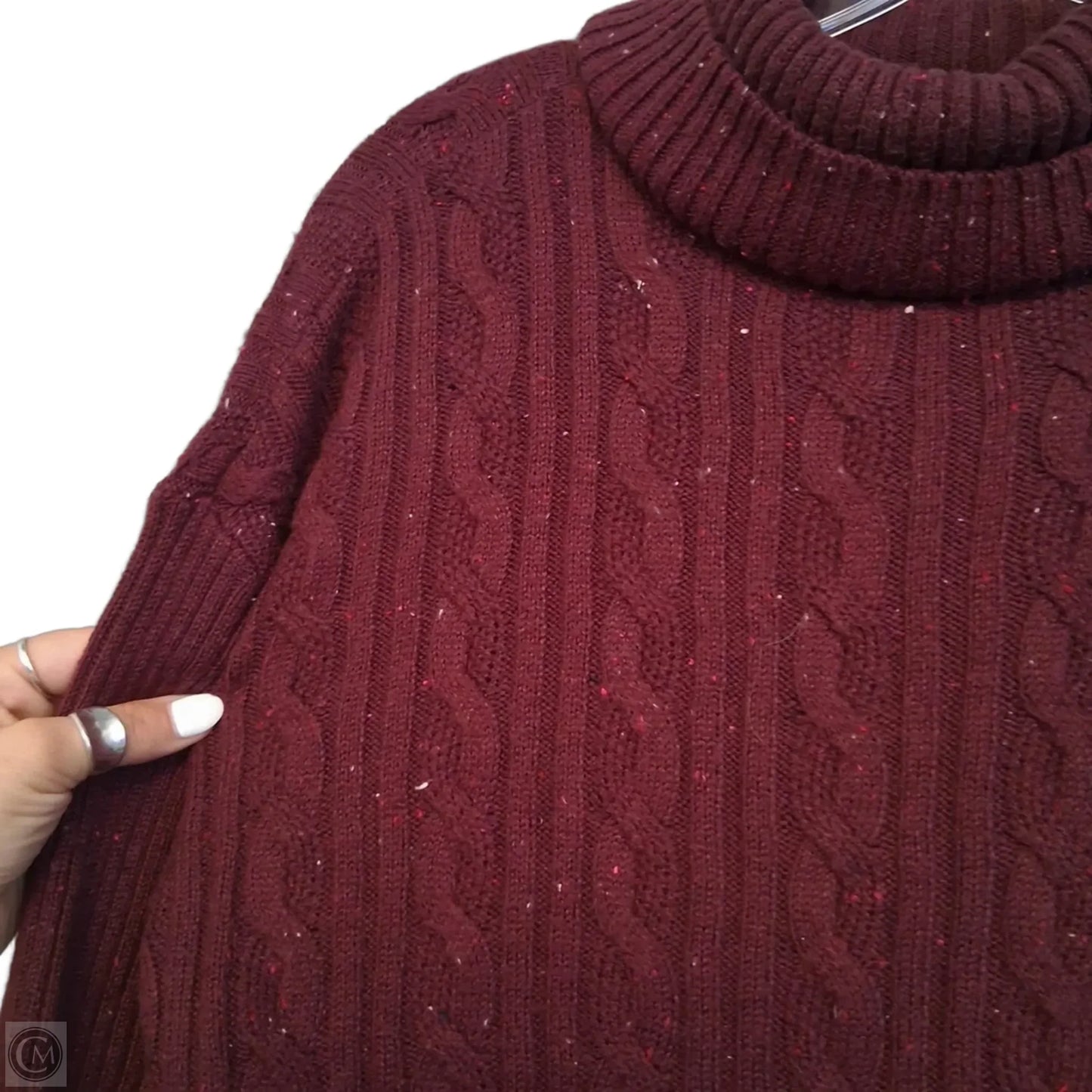 Sweater By Talbots In Maroon, Size: Mp