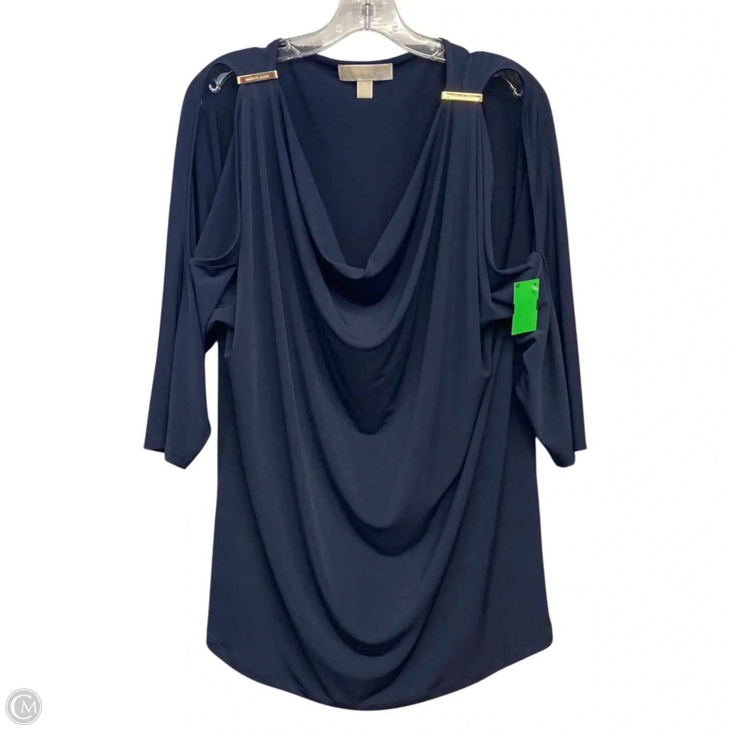 Top 3/4 Sleeve By Michael By Michael Kors In Navy, Size: 1x