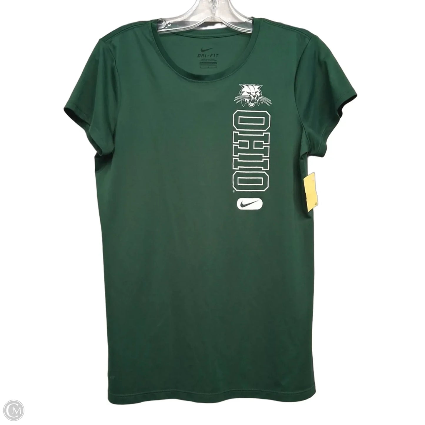 Athletic Top Short Sleeve By Nike Apparel In Green, Size: M