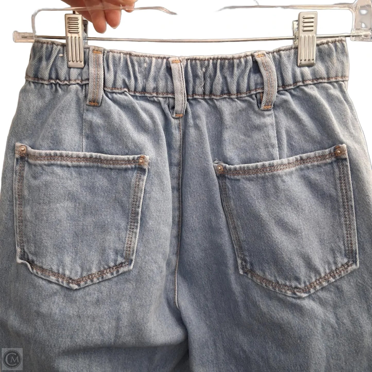 Jeans Straight By Zara In Blue Denim, Size: 0