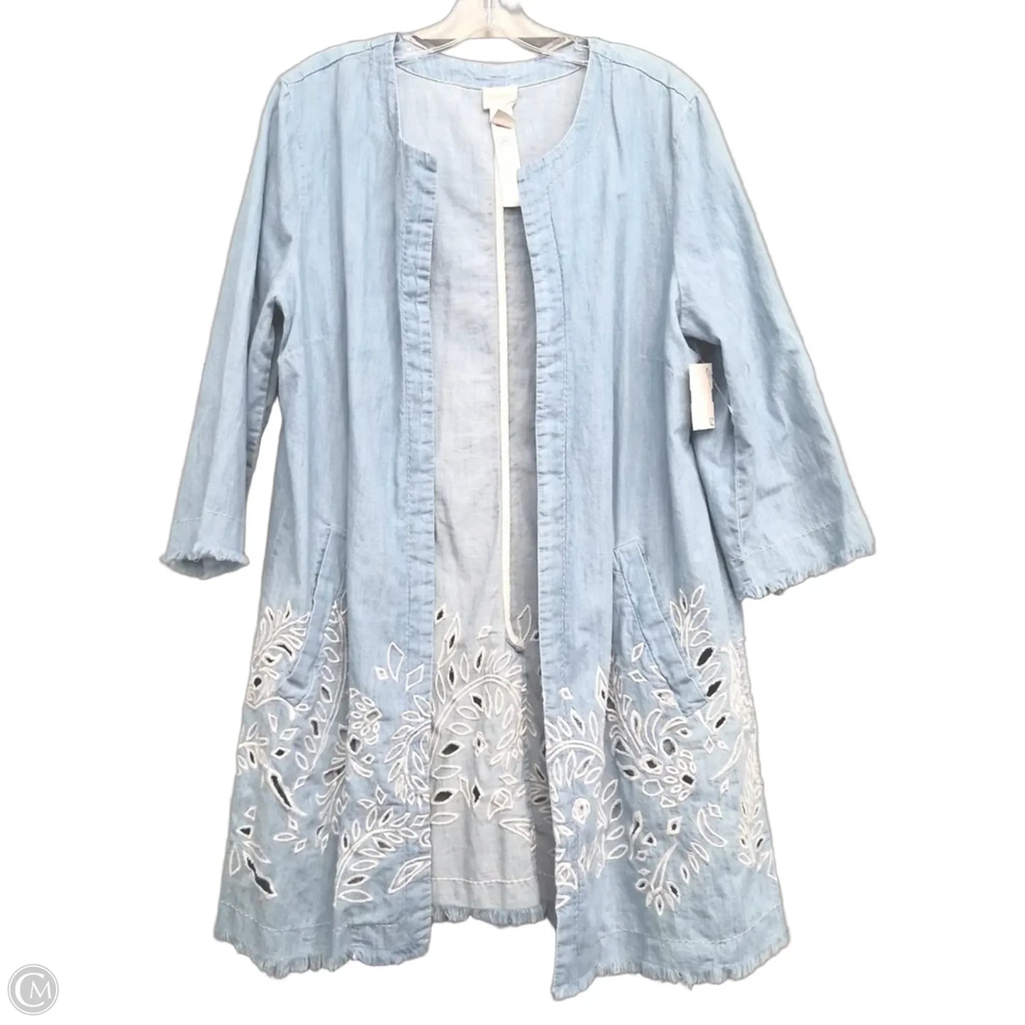 Cardigan By Chicos In Blue, Size: L