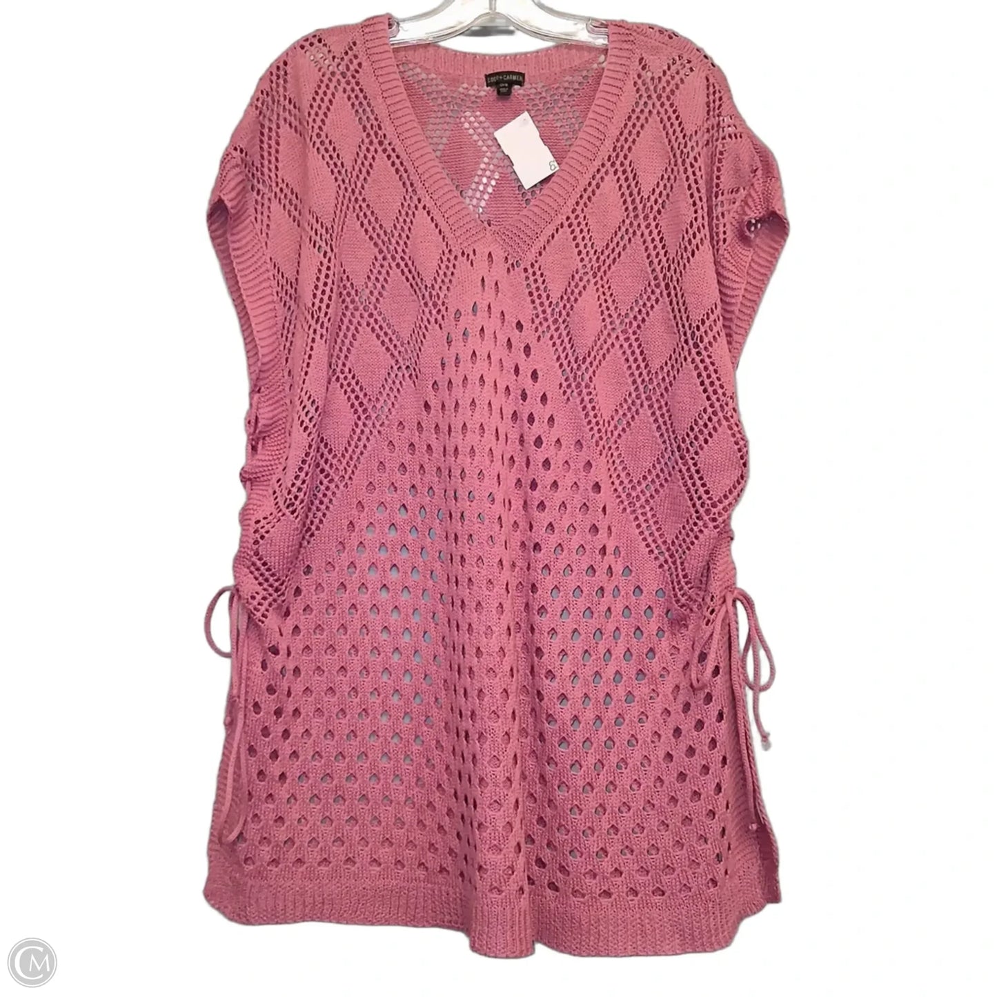 Sweater Short Sleeve By Coco And Carmen In Pink, Size: Osfm