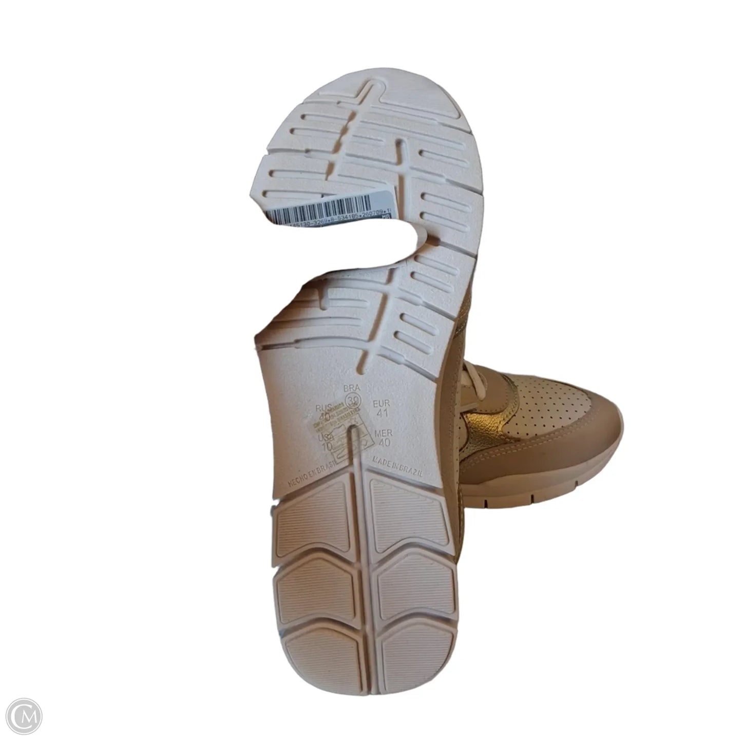 Shoes Athletic By Comfort Flex In Gold & Tan, Size: 10