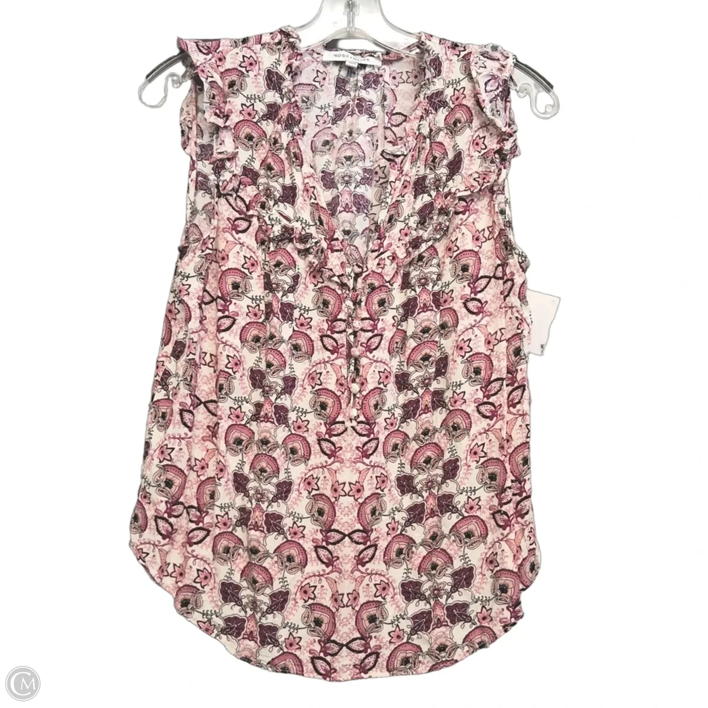 Top Sleeveless By Rose And Olive In Pink, Size: M